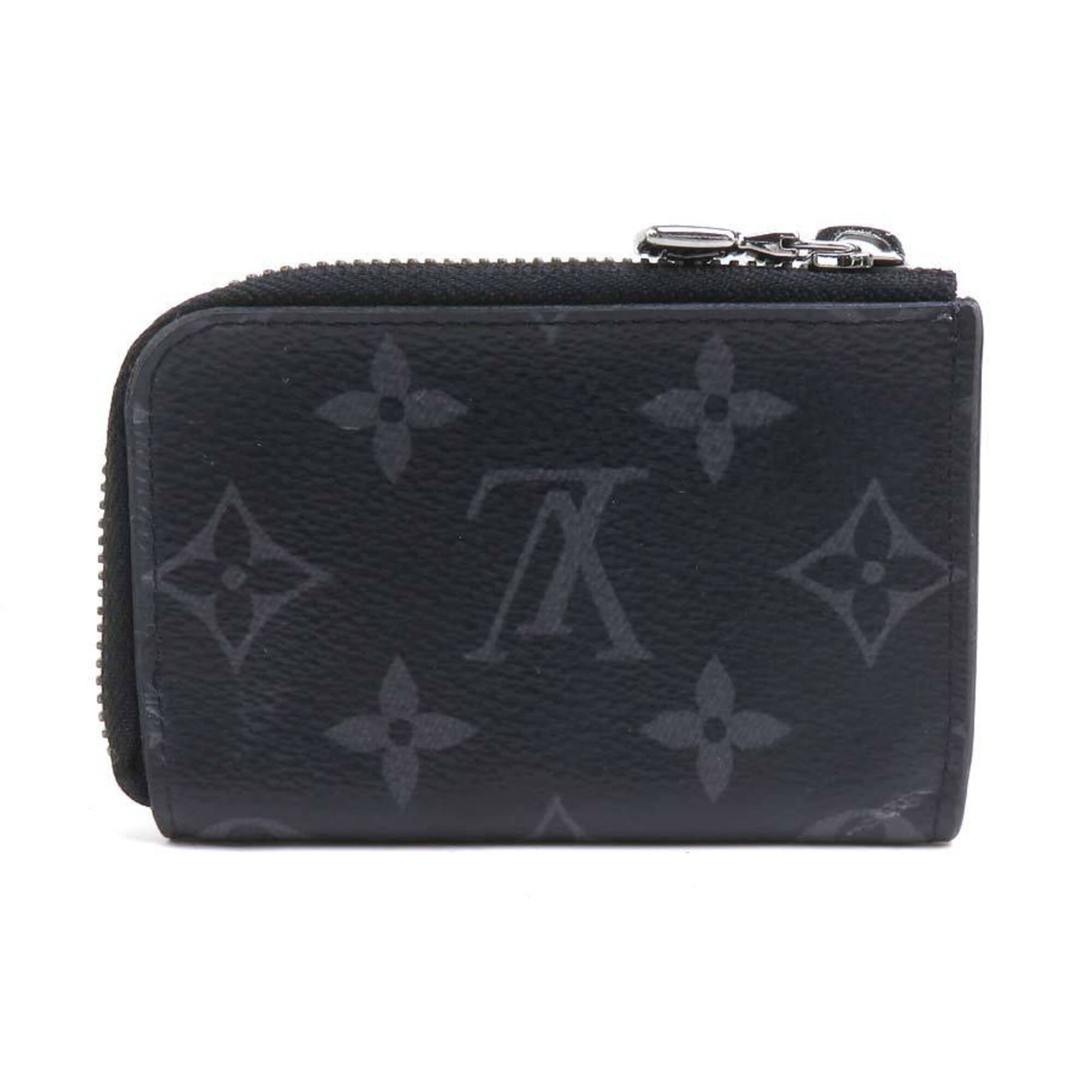 Louis Vuitton Black Gray Monogram Eclipse Monogram Eclipse Coin Purse/Coin Case (Pre-Owned)