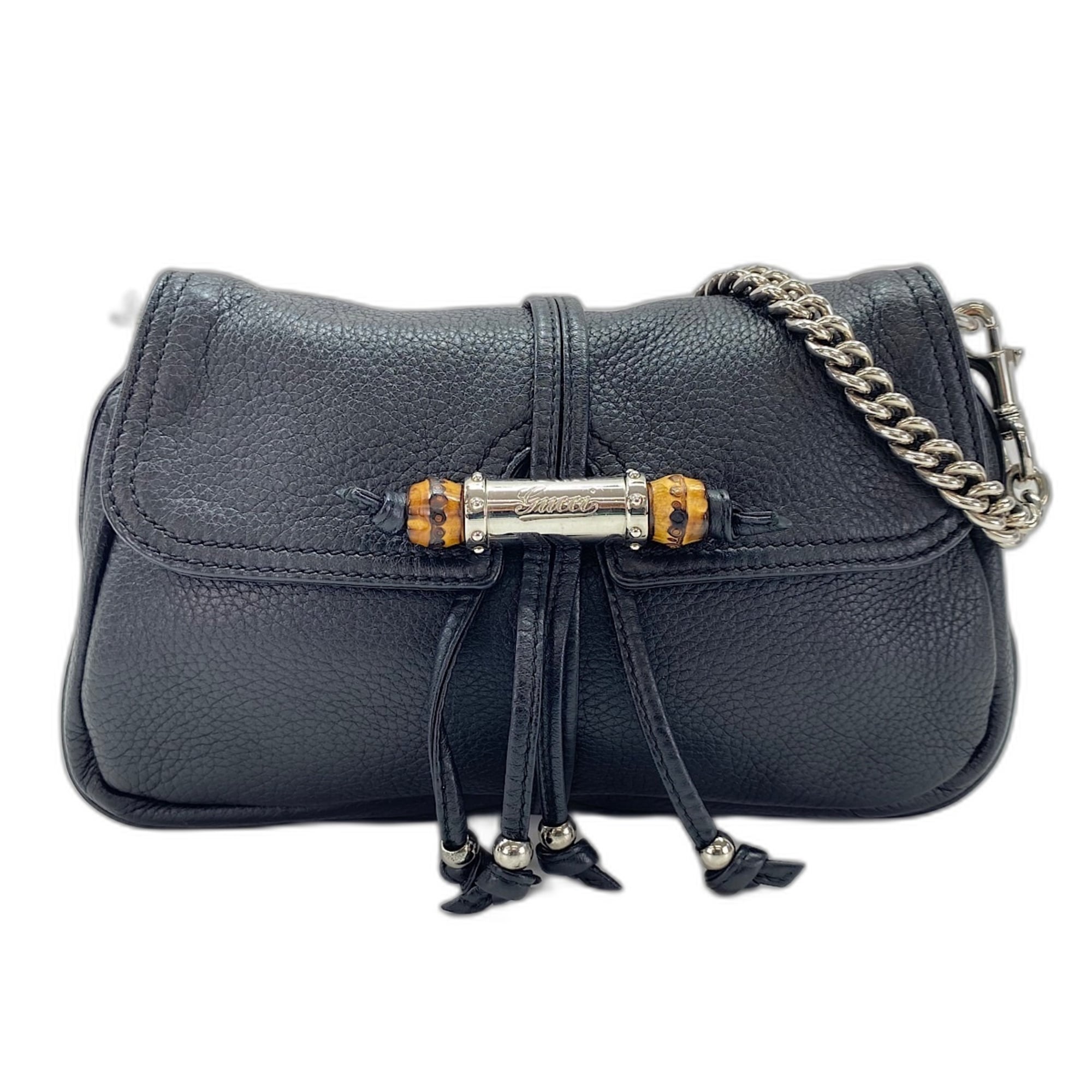 Gucci Bamboo Black Shoulder Bag (Pre-Owned)