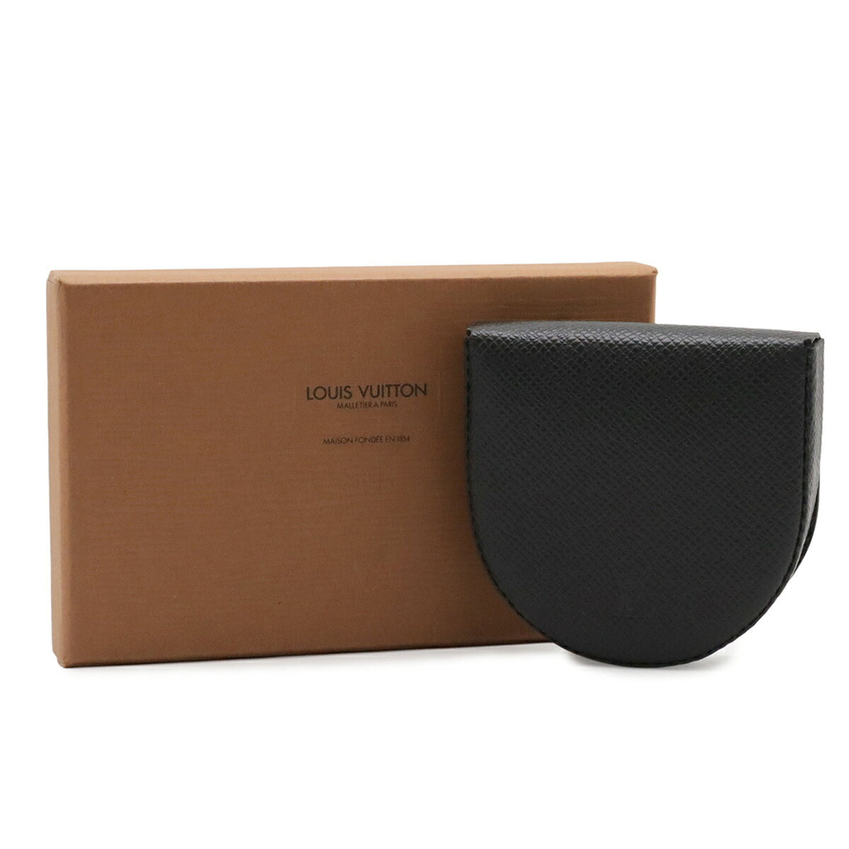 Louis Vuitton Ardoise Taiga Leather Leather Coin Purse/Coin Case (Pre-Owned)