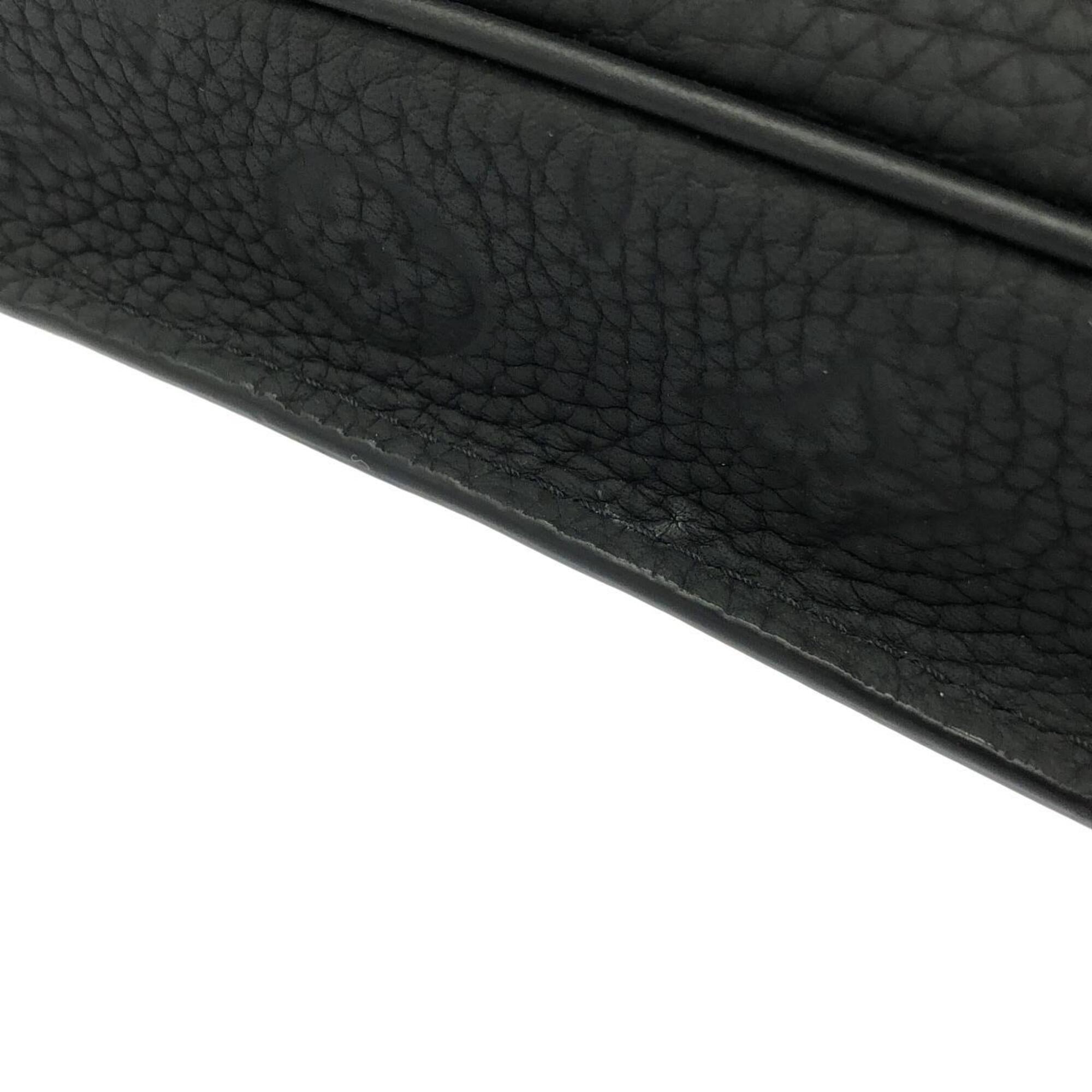 Louis Vuitton Black Leather Briefcase Handbag (Pre-Owned)
