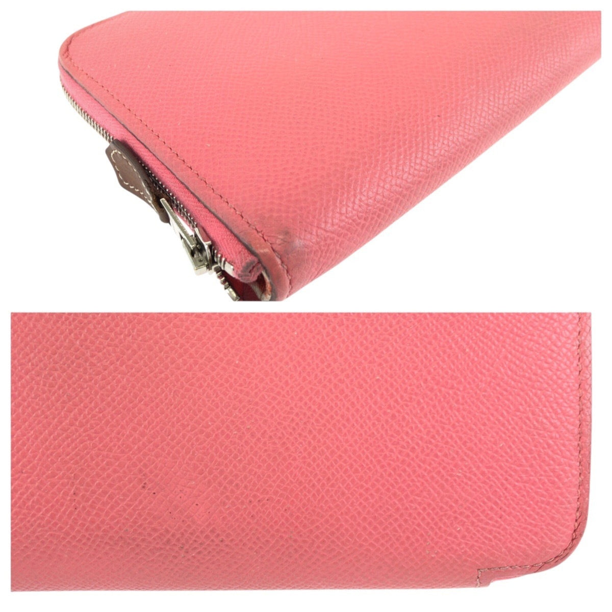 Hermes Pink Rose Azalee Epsom Leather Long Wallet (Bi-Fold) (Pre-Owned)
