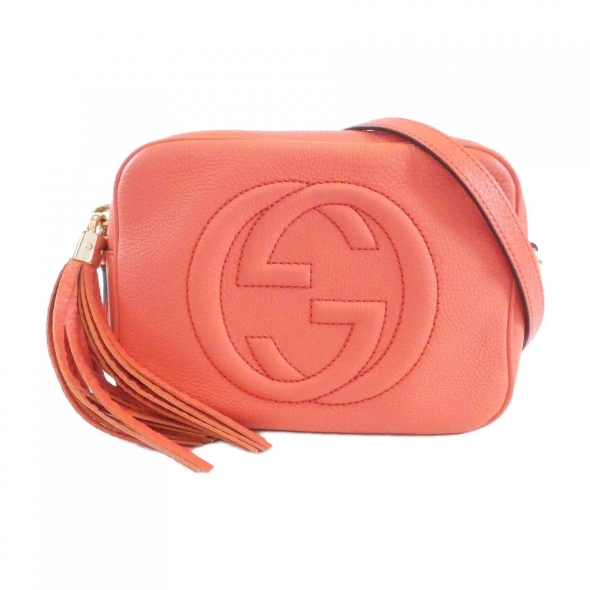 Gucci Pink Leather Shoulder Bag (Pre-Owned)