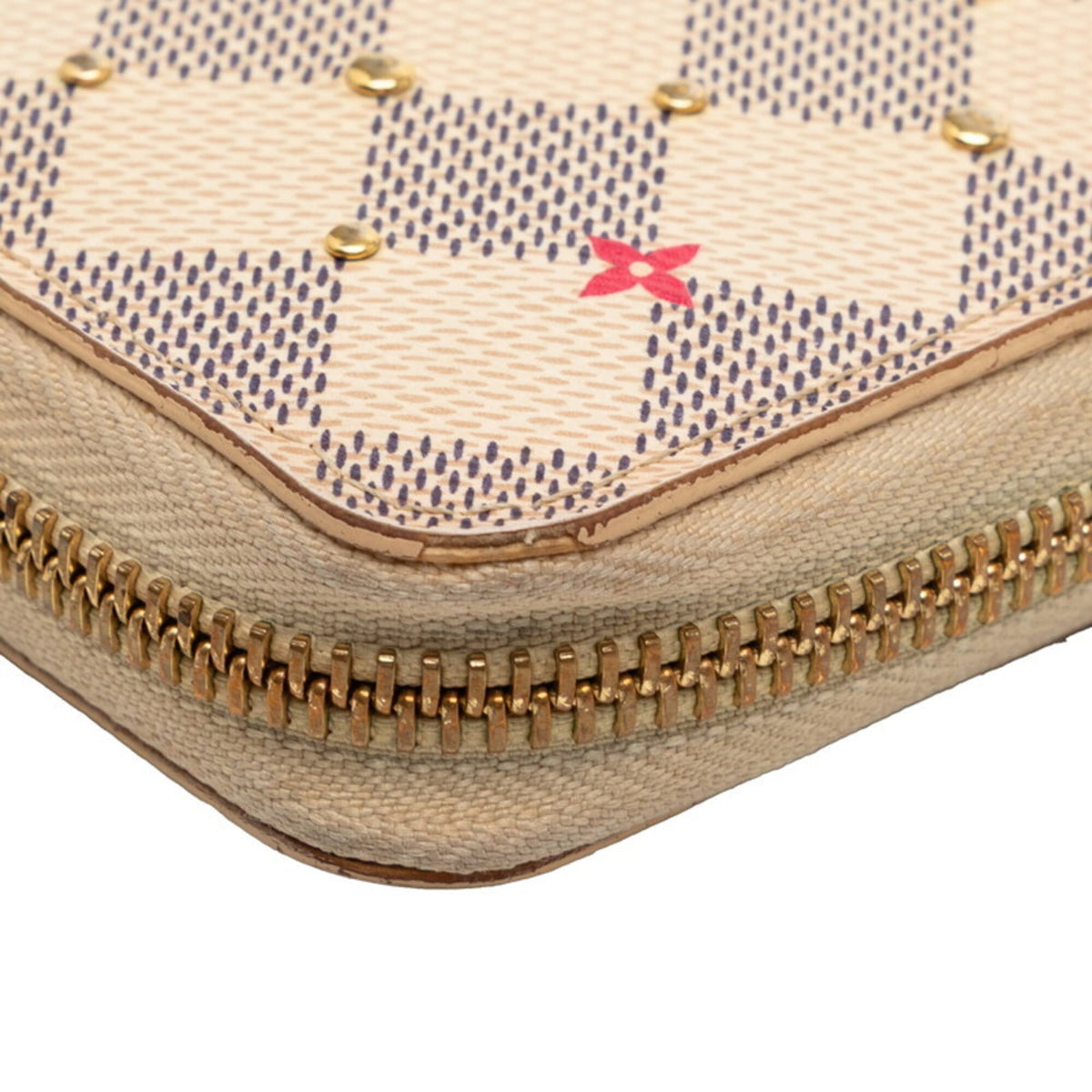 Louis Vuitton Damier Azur Pink White Pvc Long Wallet (Bi-Fold) (Pre-Owned)