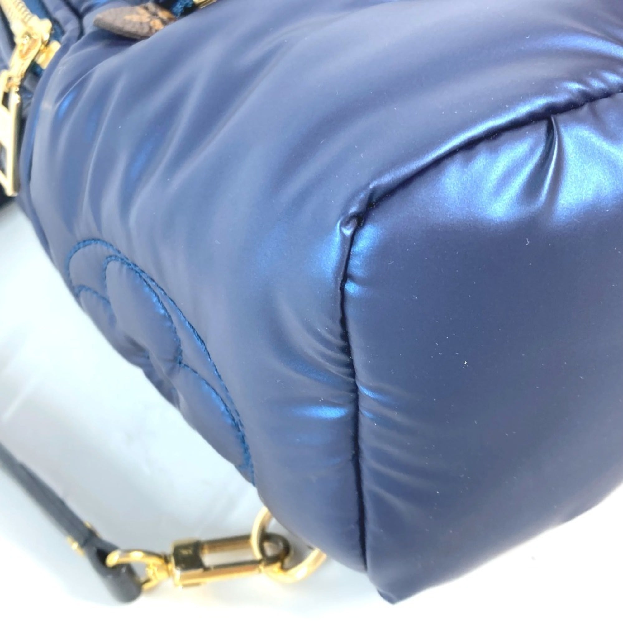 Louis Vuitton Brown Navy Monogram Nylon Backpack (Pre-Owned)