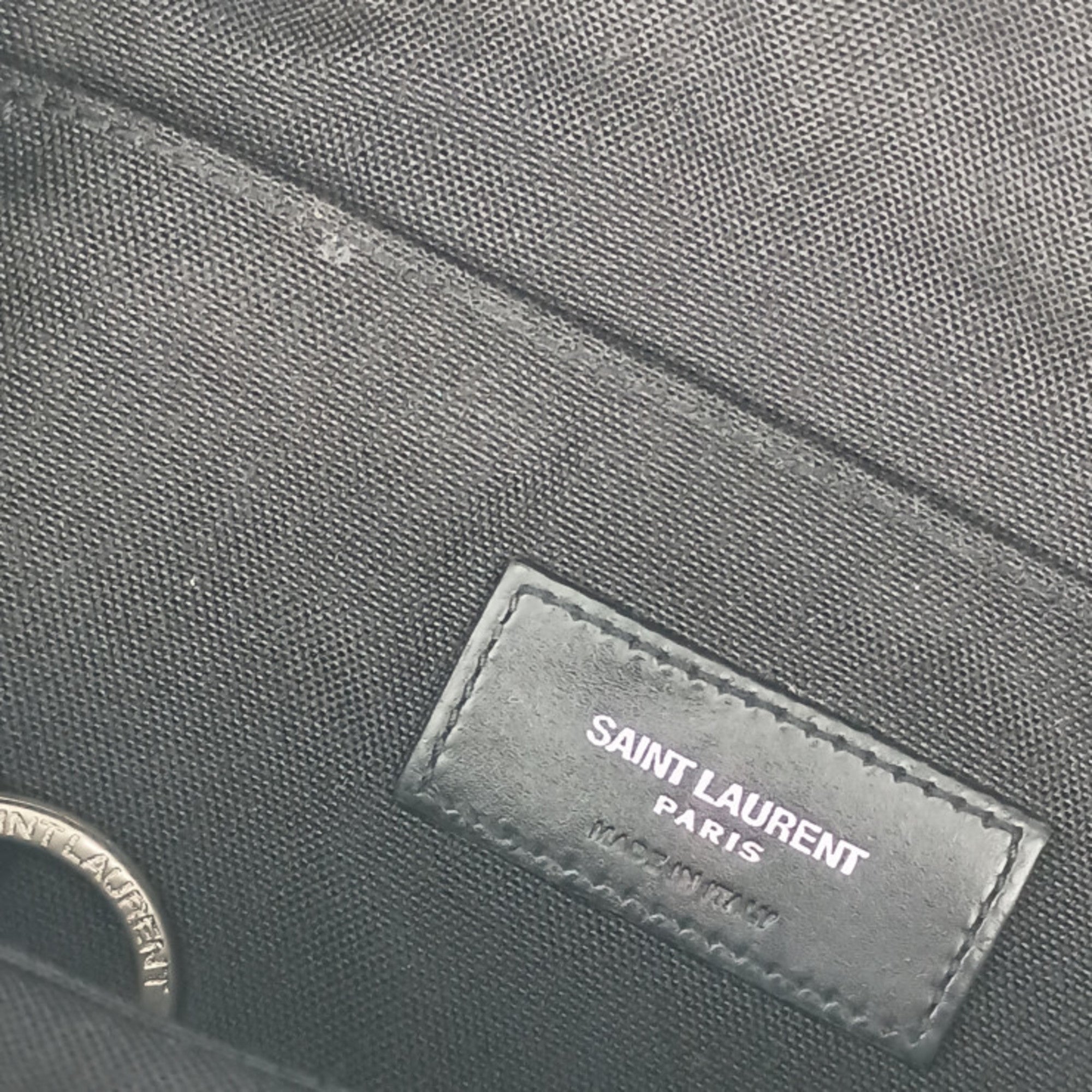 Yves Saint Laurent Black Canvas Leather Fanny Pack (Pre-Owned)