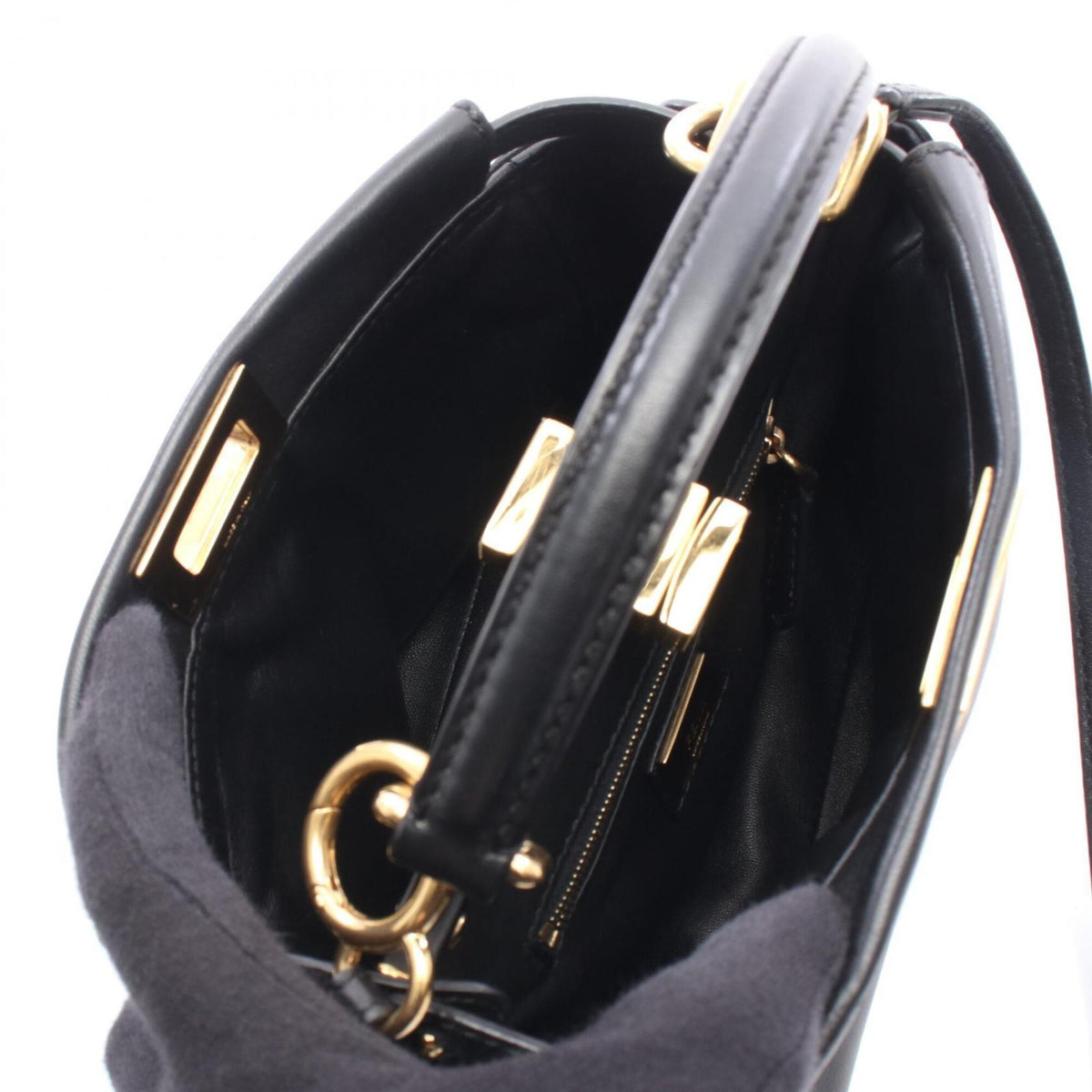 Fendi Black Leather Handbag (Pre-Owned)