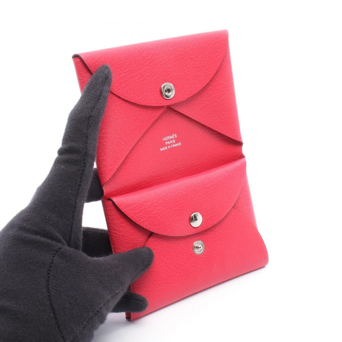 Hermes Pink Leather Coin Purse/Coin Case (Pre-Owned)