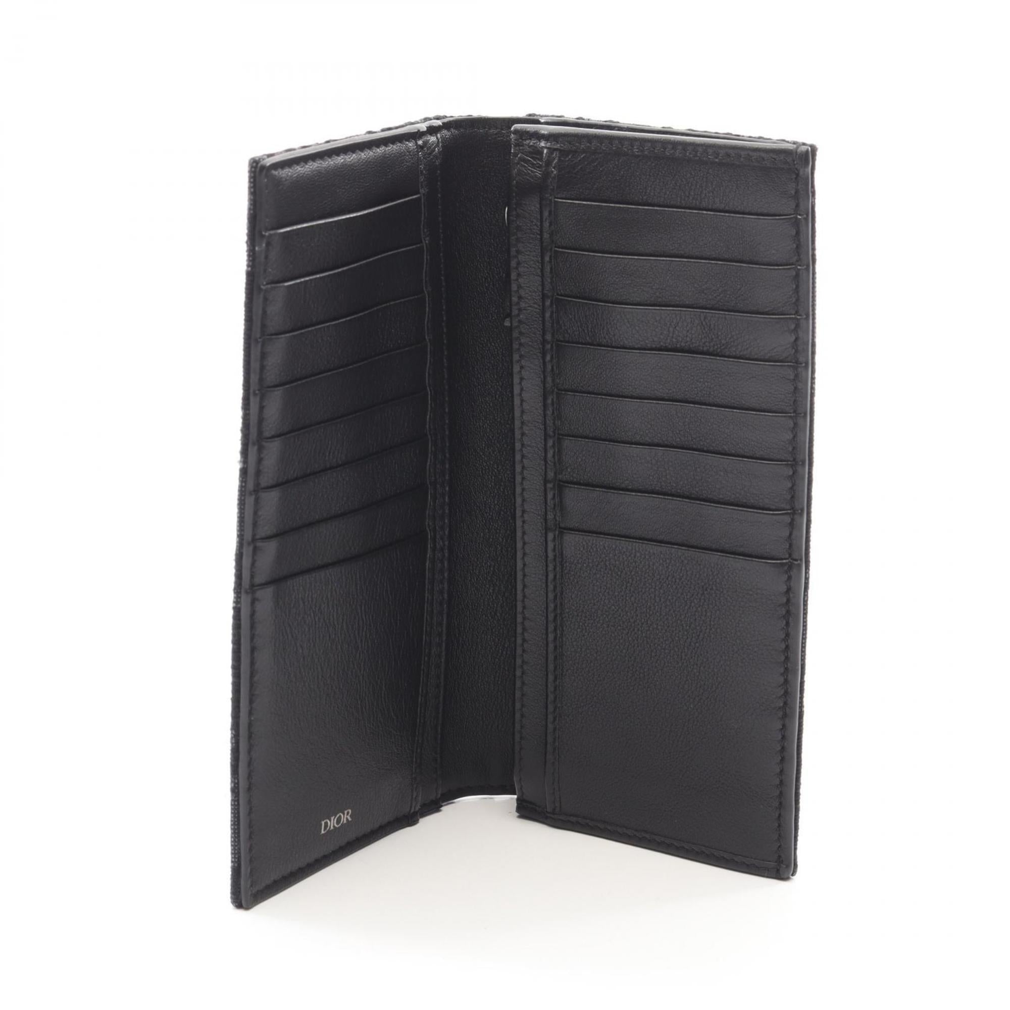 Christian Dior Black Canvas Long Wallet (Bi-Fold) (Pre-Owned)