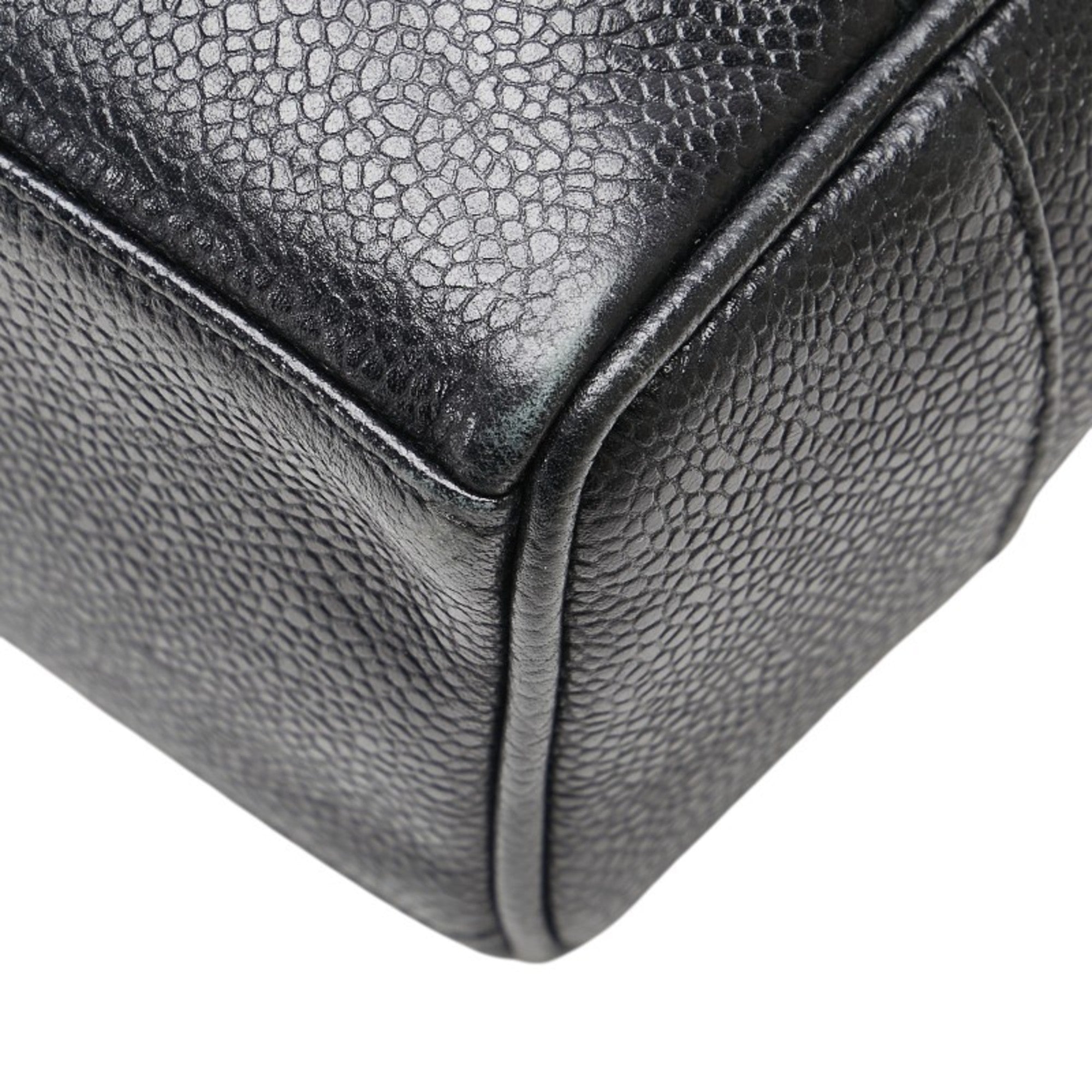 Chanel Black Grained Calfskin Tote Bag (Pre-Owned)