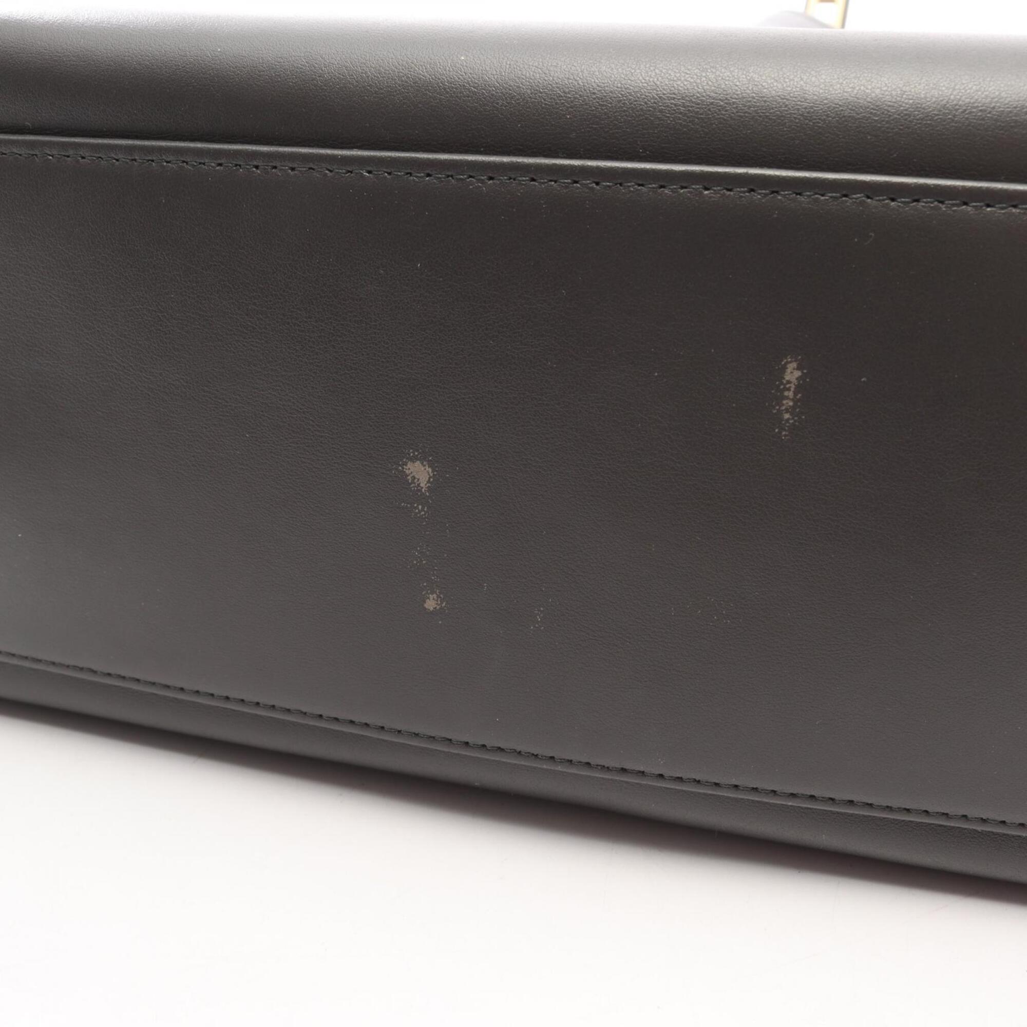 Celine Gray Leather Handbag Shoulder Bag (Pre-Owned)
