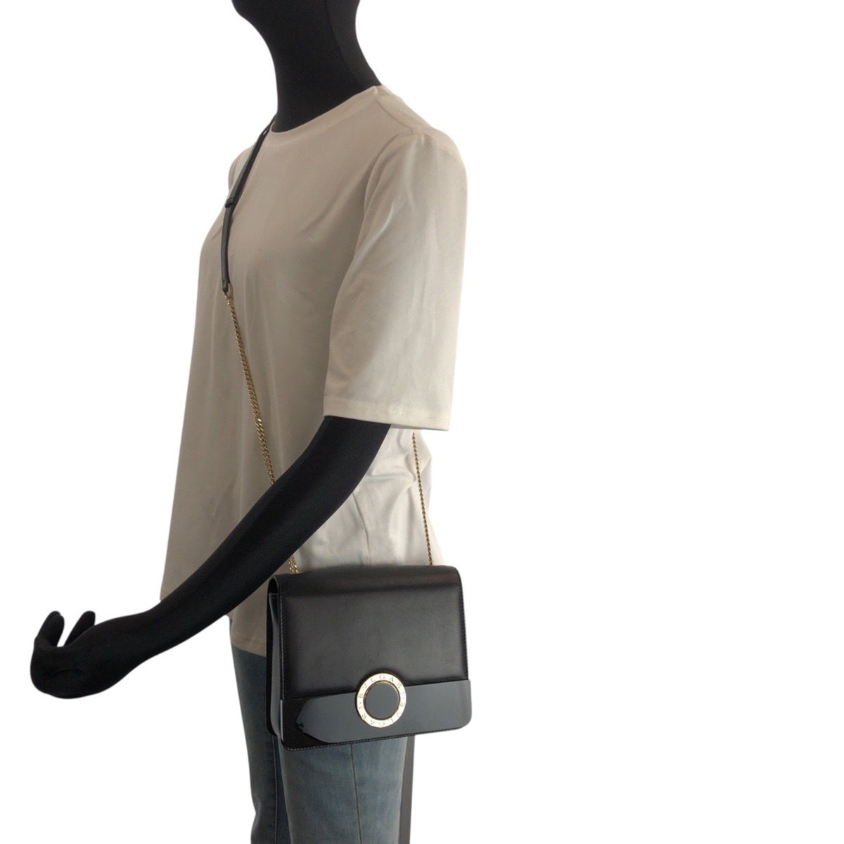 Bvlgari Black Leather Plastic Pochette Shoulder Bag (Pre-Owned)