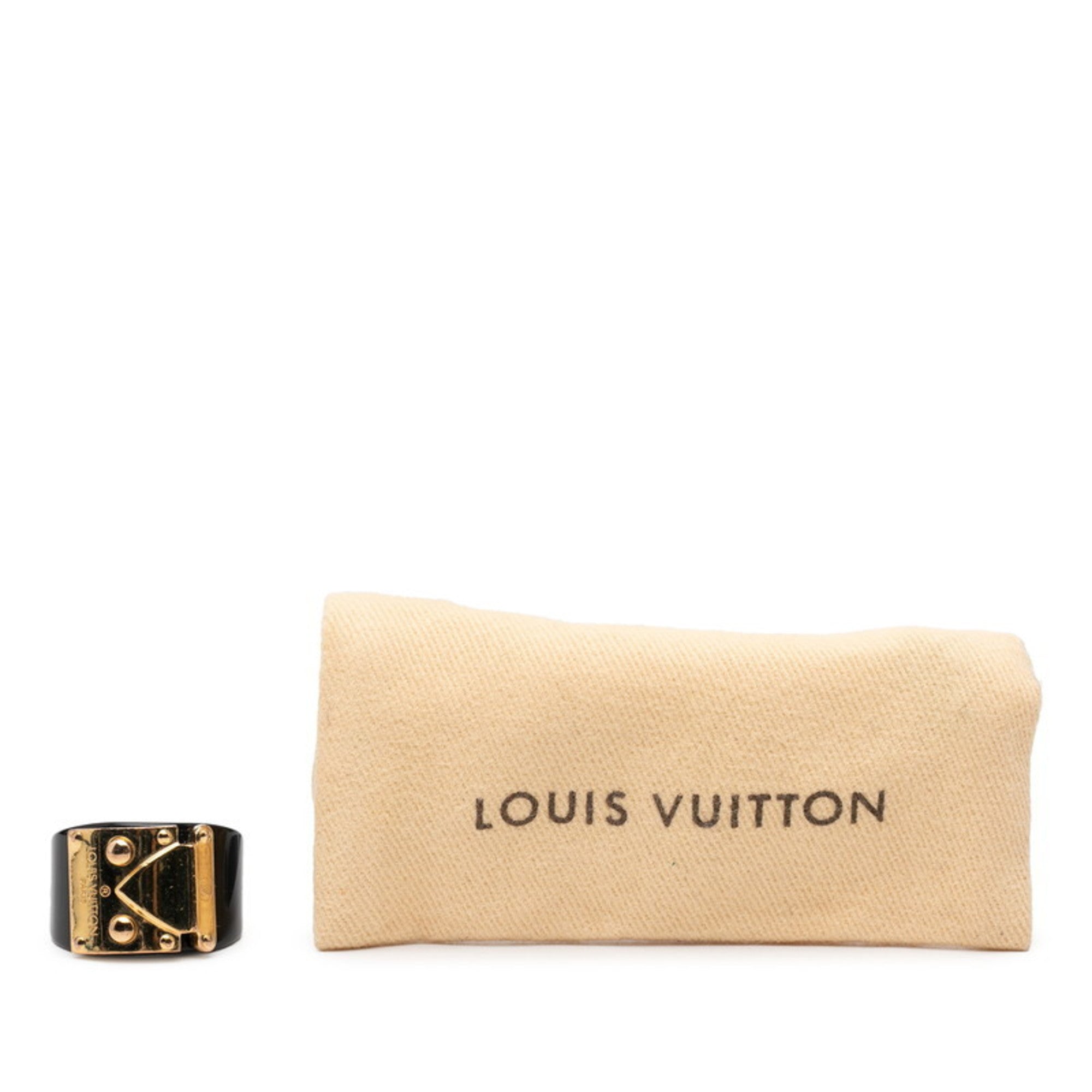 Louis Vuitton Black Plastic Band Ring (Pre-Owned)