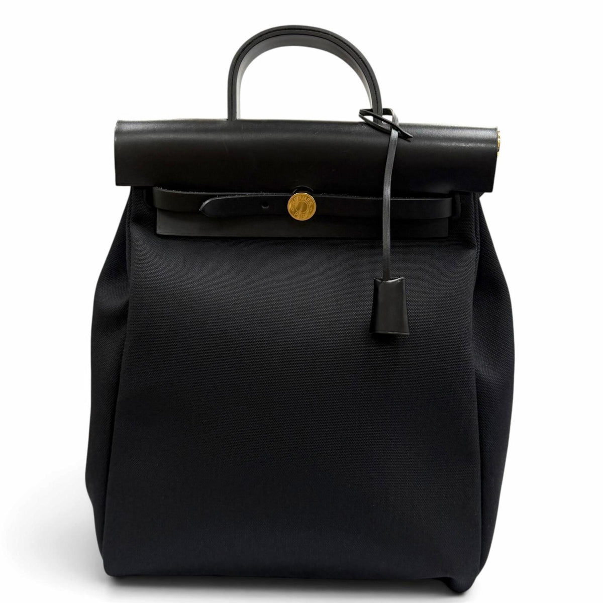 Hermes Black Cotton Backpack (Pre-Owned)