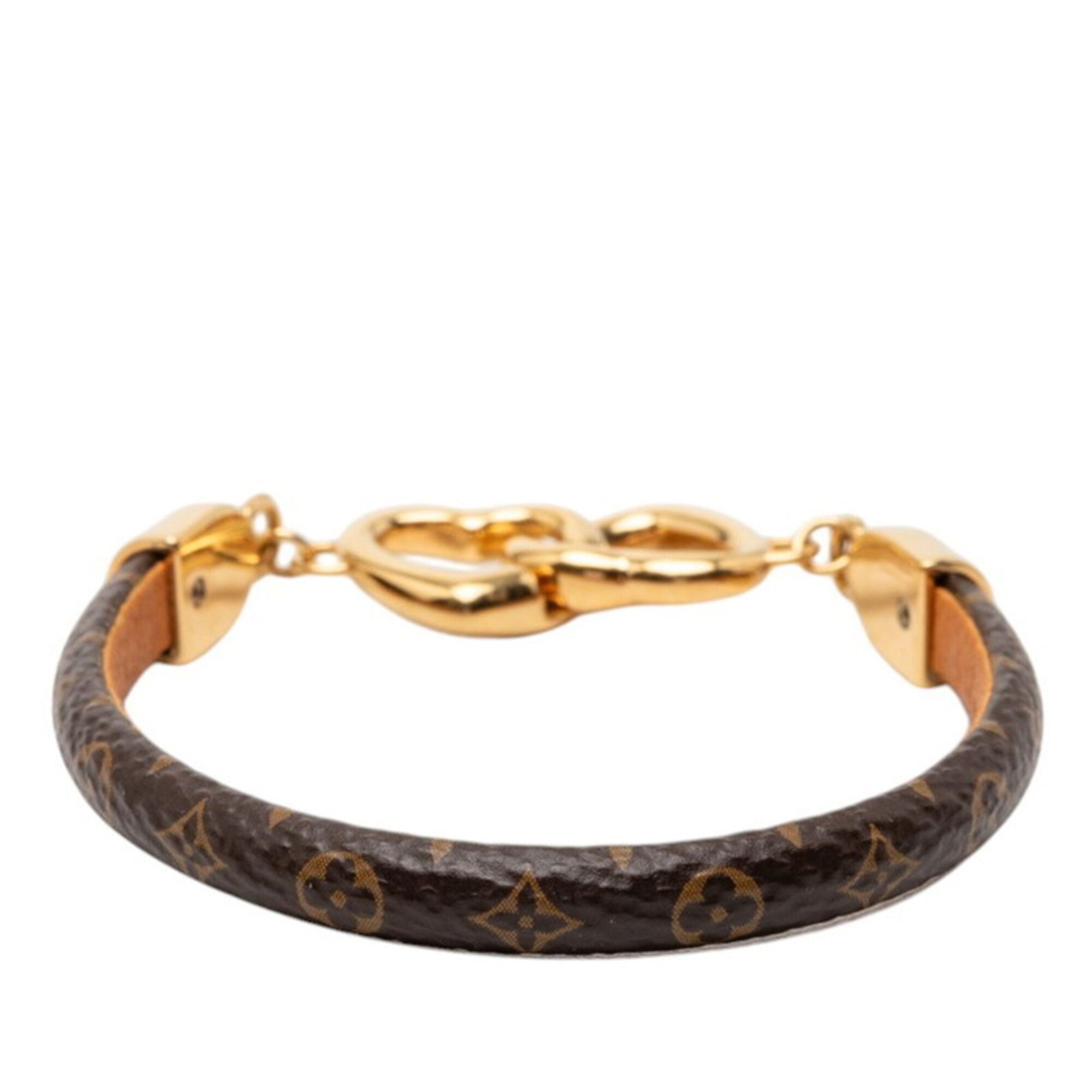 Louis Vuitton Monogram Gold Brown Charm Bracelet (Pre-Owned)