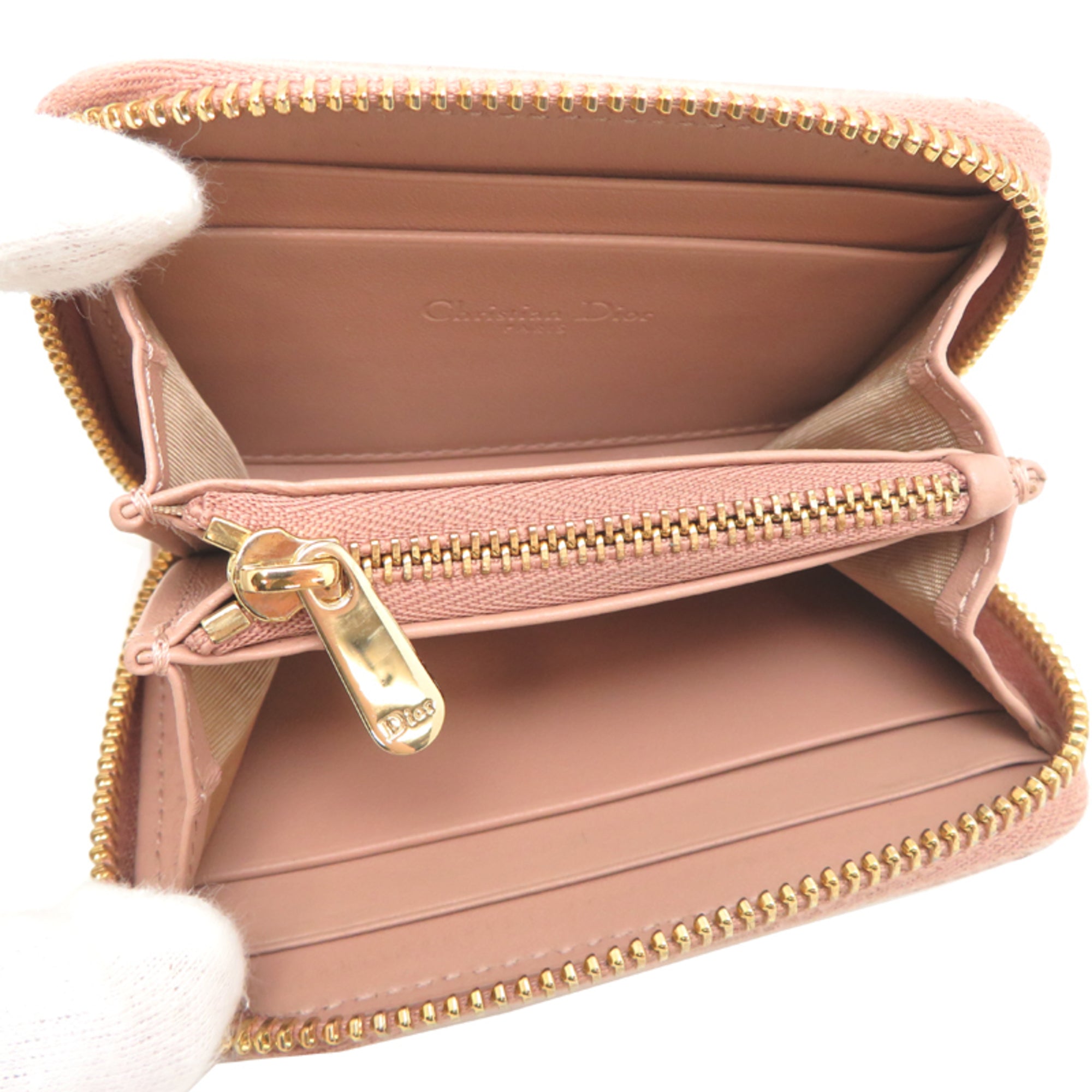 Christian Dior Pink Leather Coin Purse/Coin Case (Pre-Owned)