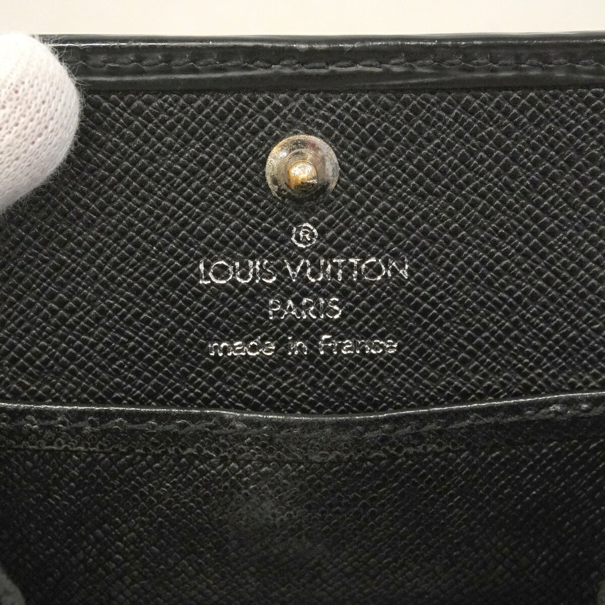Louis Vuitton Noir Coin Purse/Coin Case (Pre-Owned)