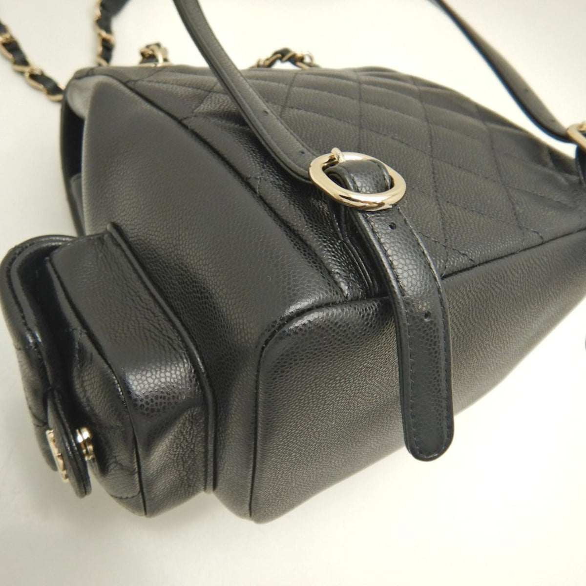 Chanel Black Grained Calfskin Backpack (Pre-Owned)