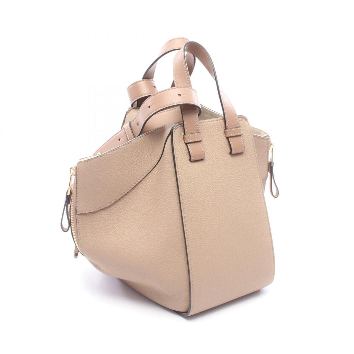 Loewe Beige Brown Leather Handbag (Pre-Owned)