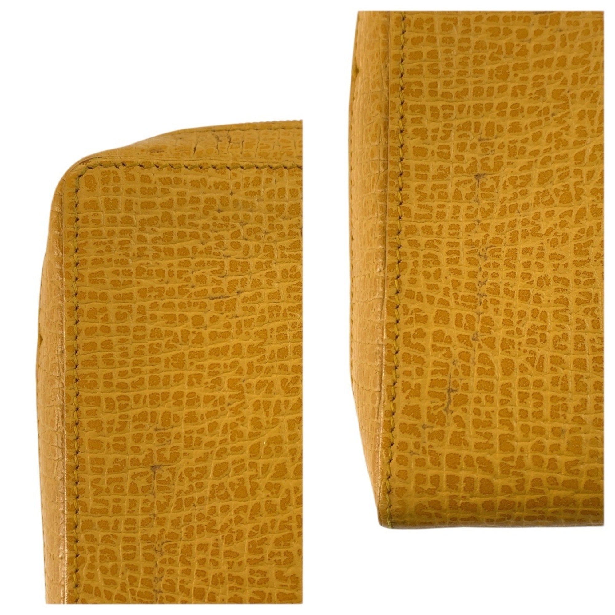 Loewe Yellow Leather Handbag Pouch (Pre-Owned)