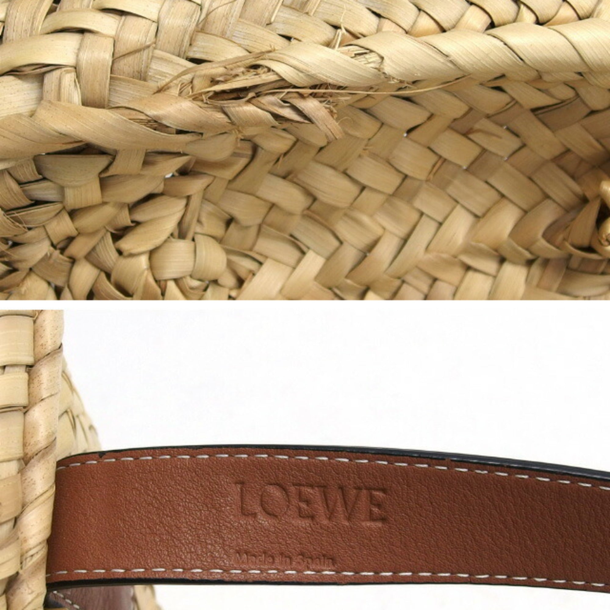 Loewe Brown Raffia Leather Baguette Bag (Pre-Owned)