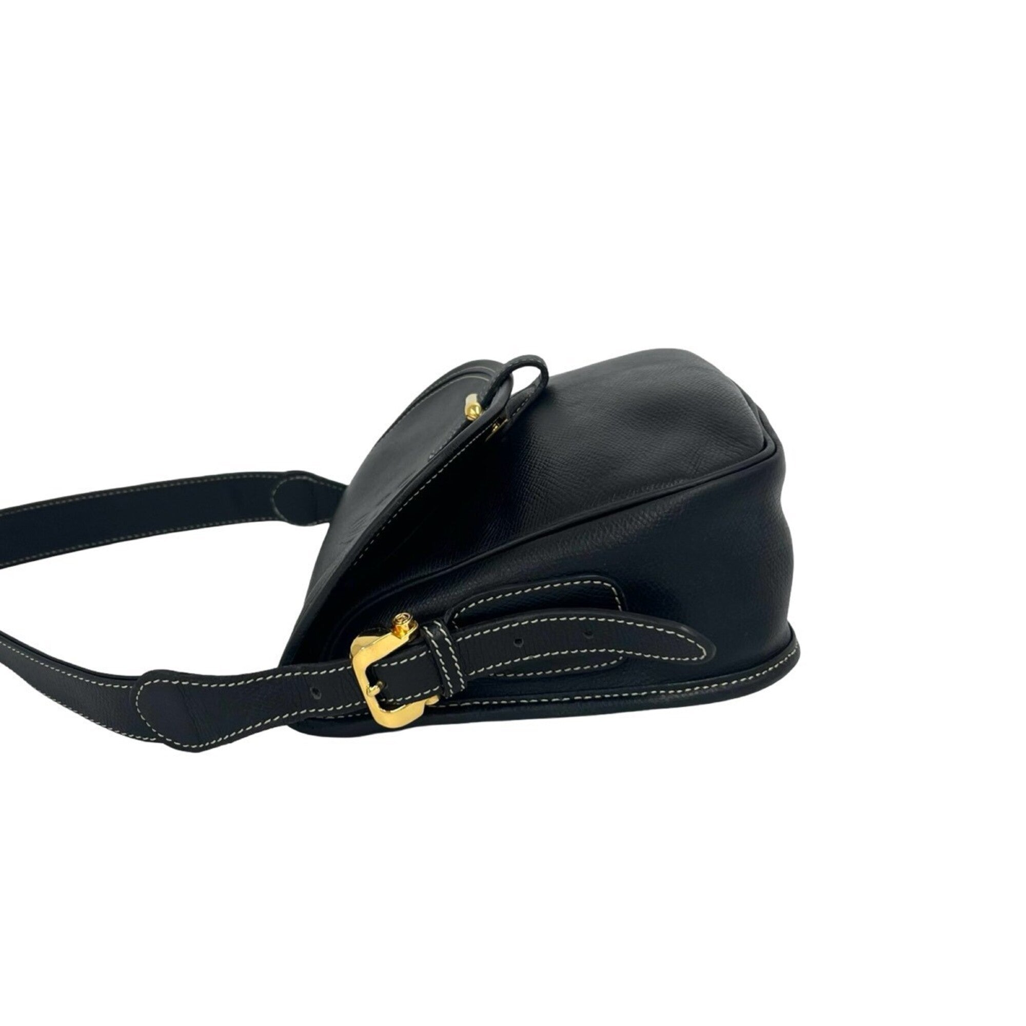 Loewe Black Leather Handbag Shoulder Bag (Pre-Owned)