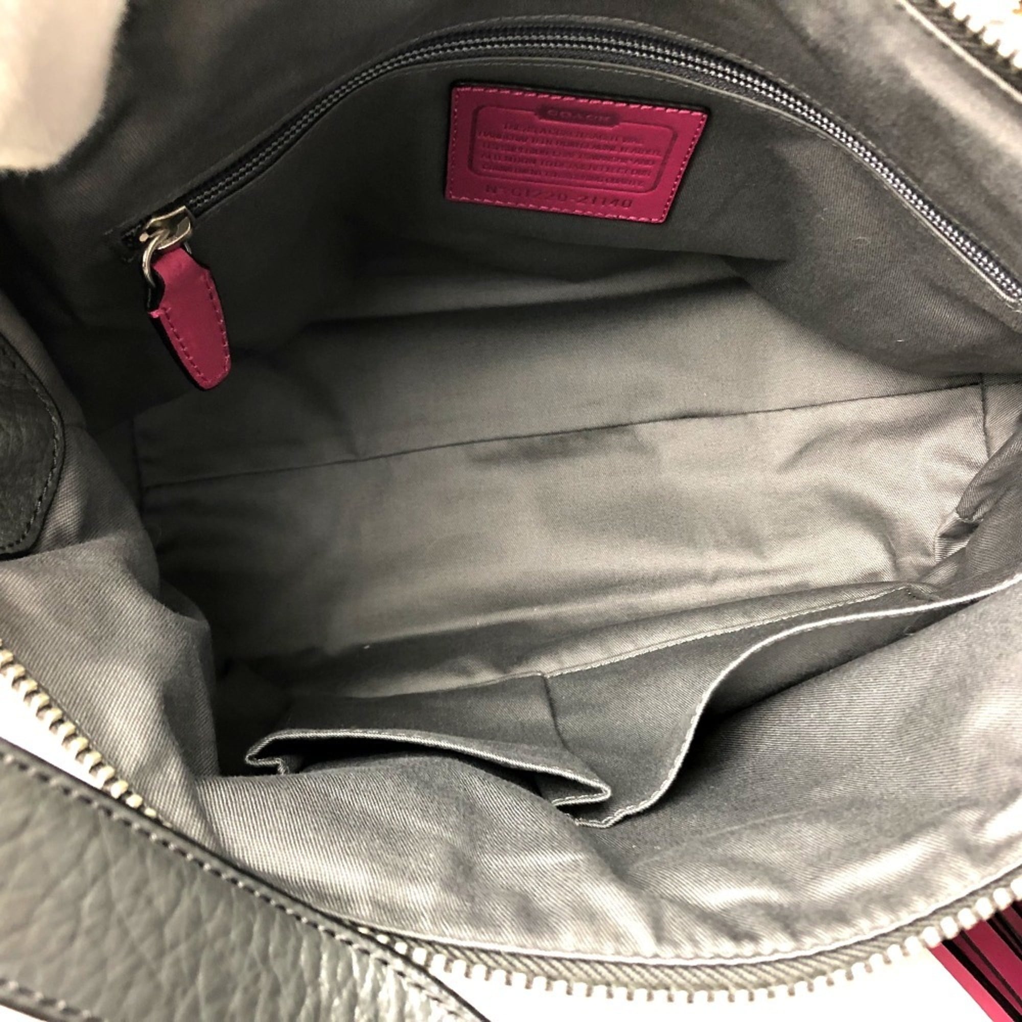 Coach Legacy Charcoal Gray Leather Handbag Shoulder Bag (Pre-Owned)