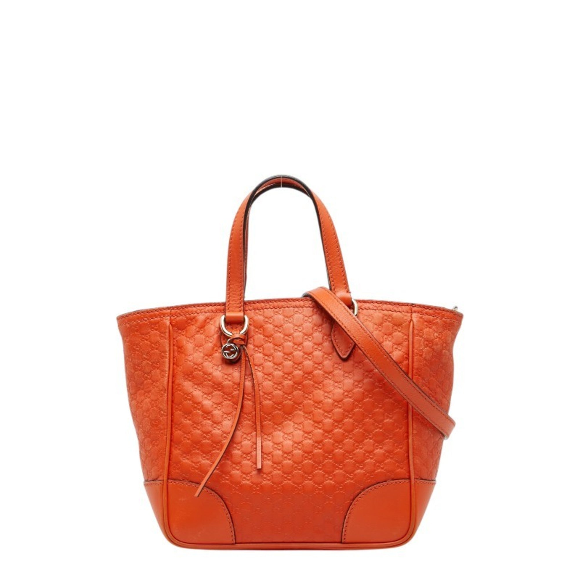 Gucci Microguccissima Orange Leather Handbag Shoulder Bag (Pre-Owned)