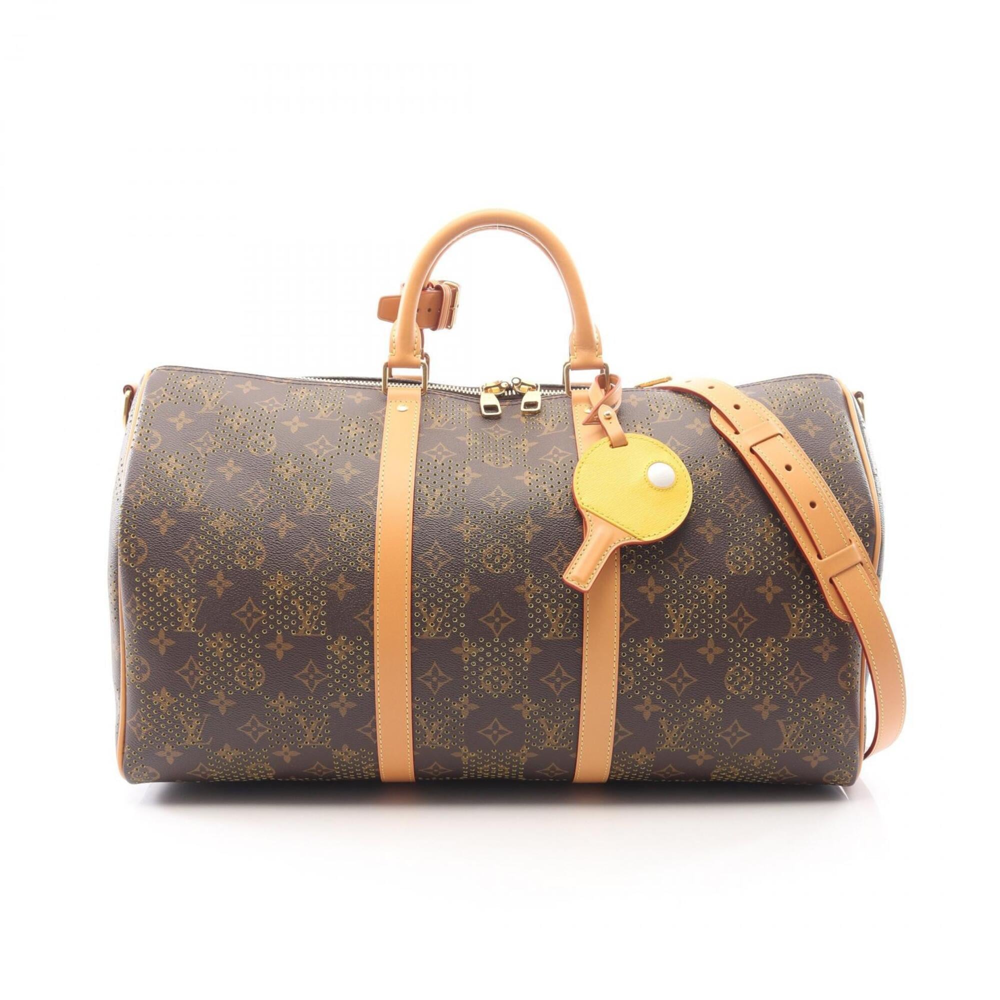 Louis Vuitton Monogram Brown Monogram Leather Boston Bag (Pre-Owned)