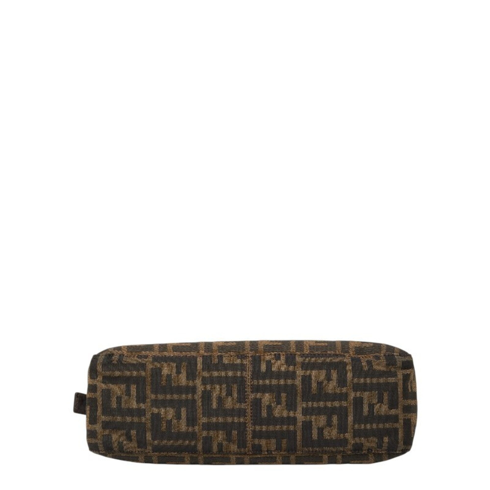 Fendi Brown Canvas Leather Shoulder Bag (Pre-Owned)