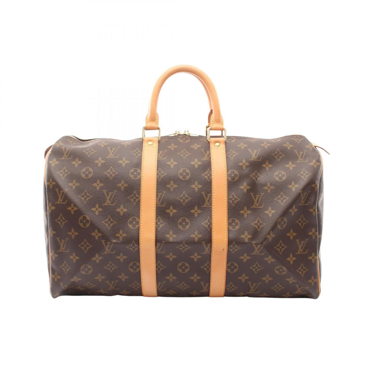 Louis Vuitton Brown Monogram Monogram Leather Coated Canvas Boston Bag Handbag (Pre-Owned)