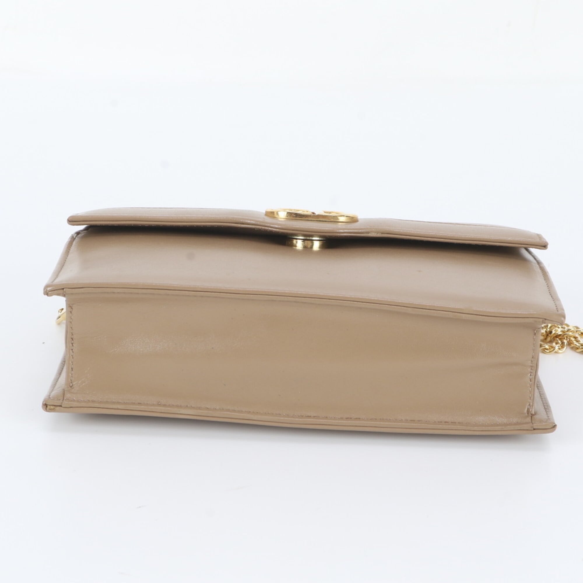 Christian Dior Beige Leather Crossbody Bag Shoulder Bag (Pre-Owned)