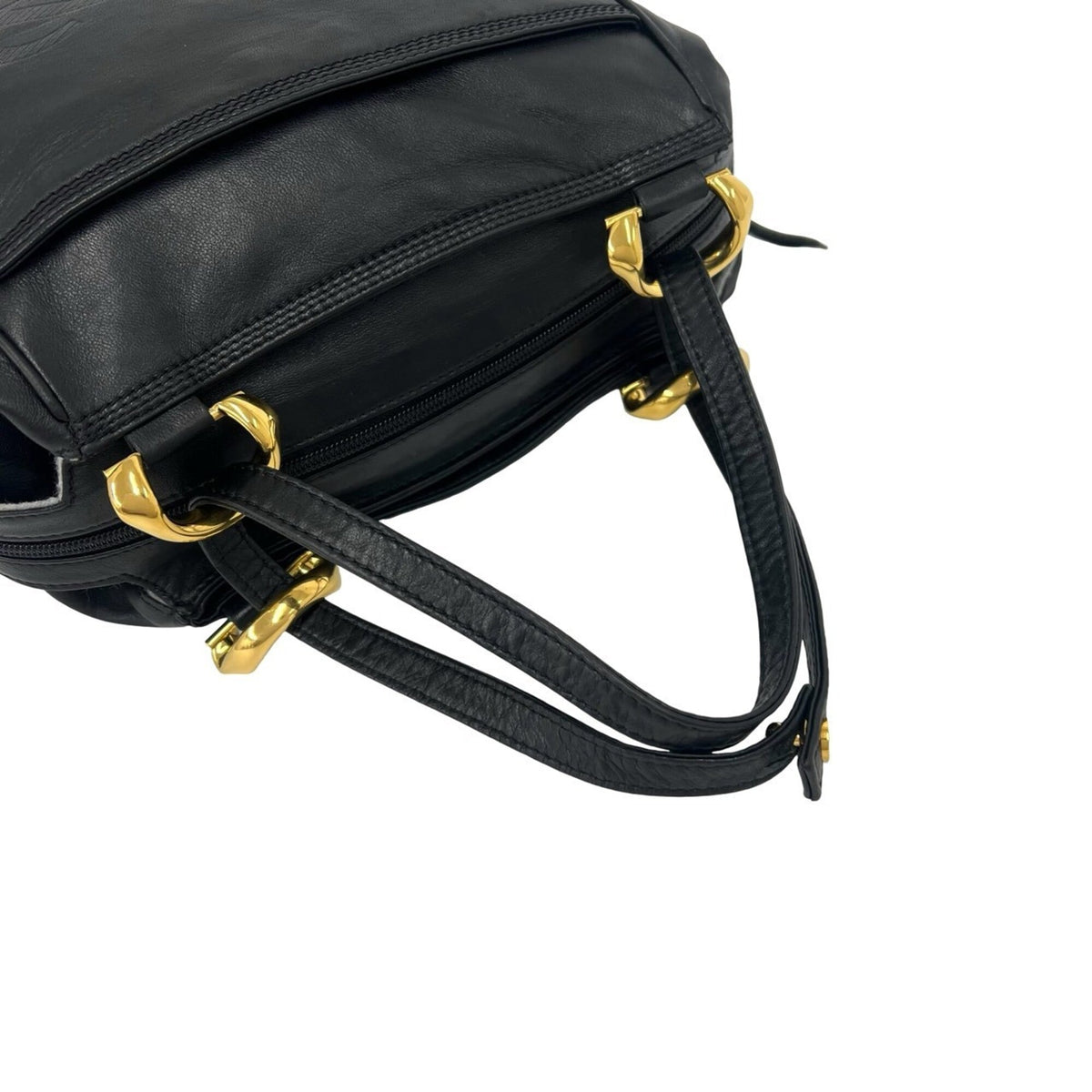 Loewe Black Leather Handbag Shoulder Bag (Pre-Owned)