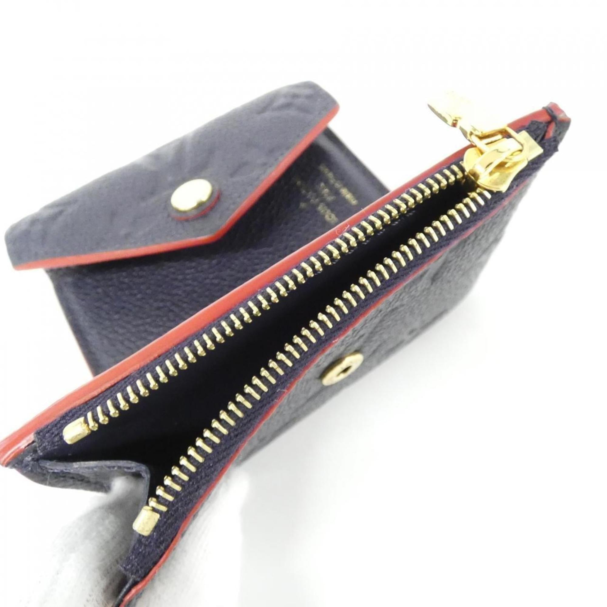 Louis Vuitton Black Leather Wallet (Tri-Fold) (Pre-Owned)