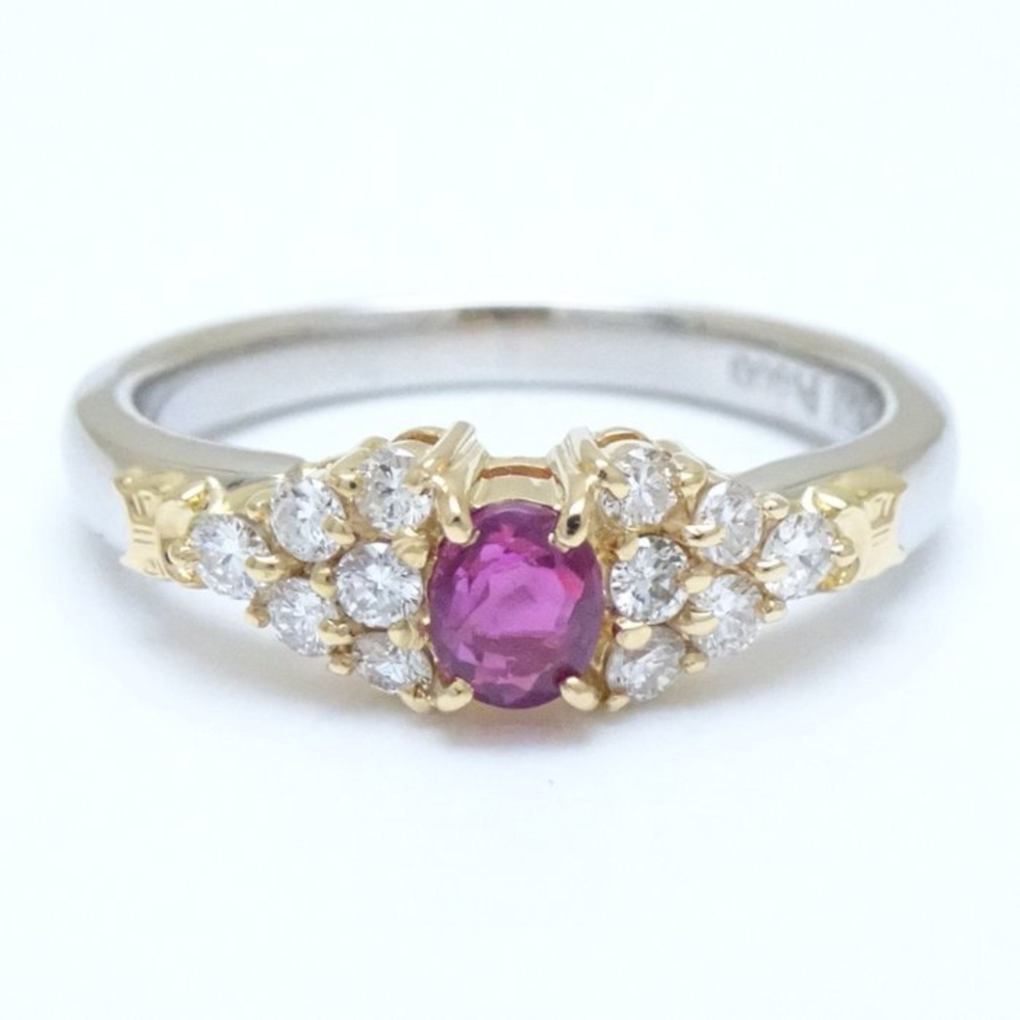 Celine Yellow Platinum 900 Band Ring (Pre-Owned)