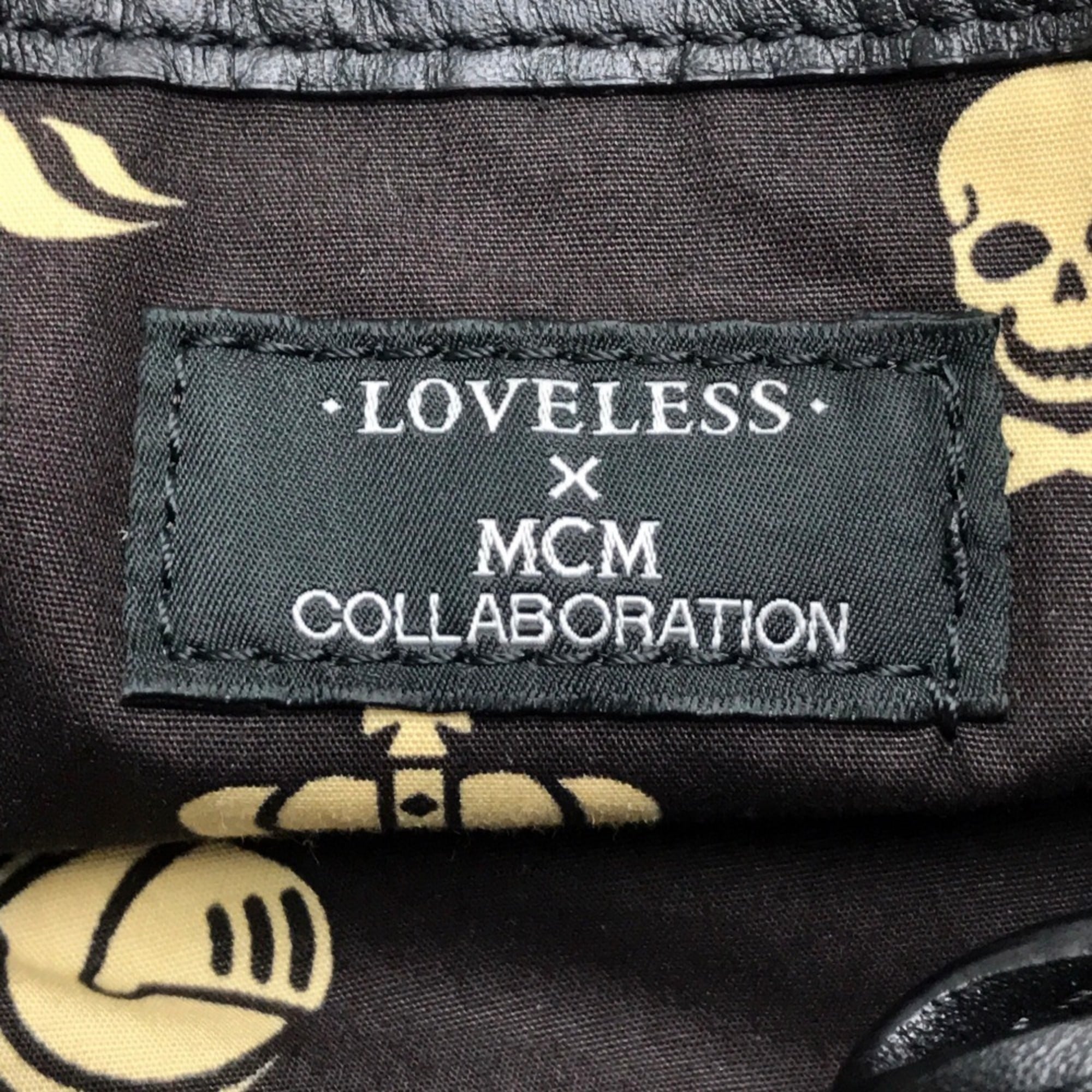 Mcm Black White Leather Shoulder Bag Tote Bag (Pre-Owned)