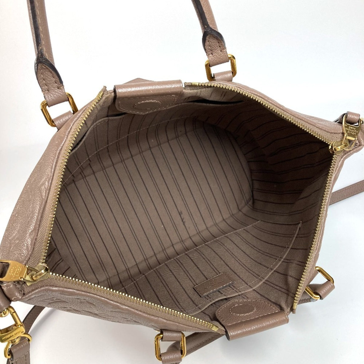 Louis Vuitton Monogram Empreinte Beige Monogram Empreinte Handbag Shoulder Bag (Pre-Owned)