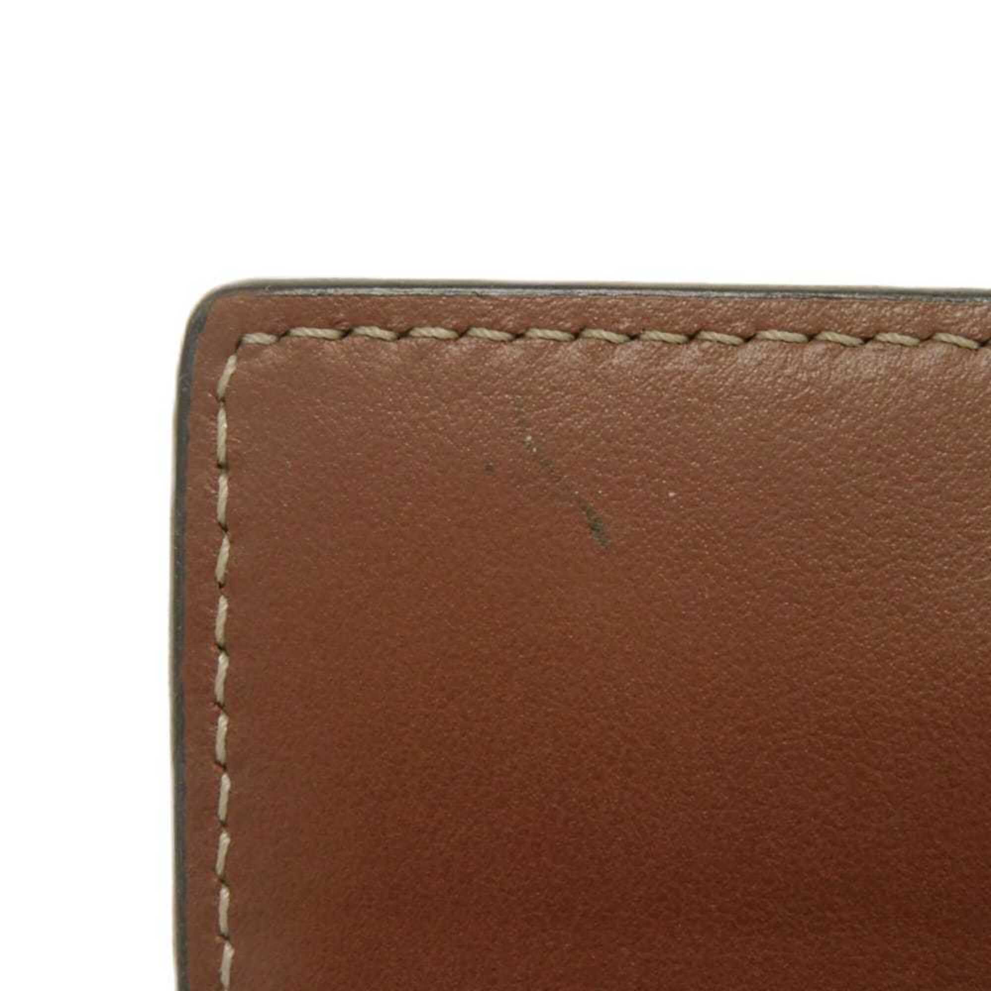 Burberry Beige Brown Canvas Wallet (Bi-Fold) (Pre-Owned)