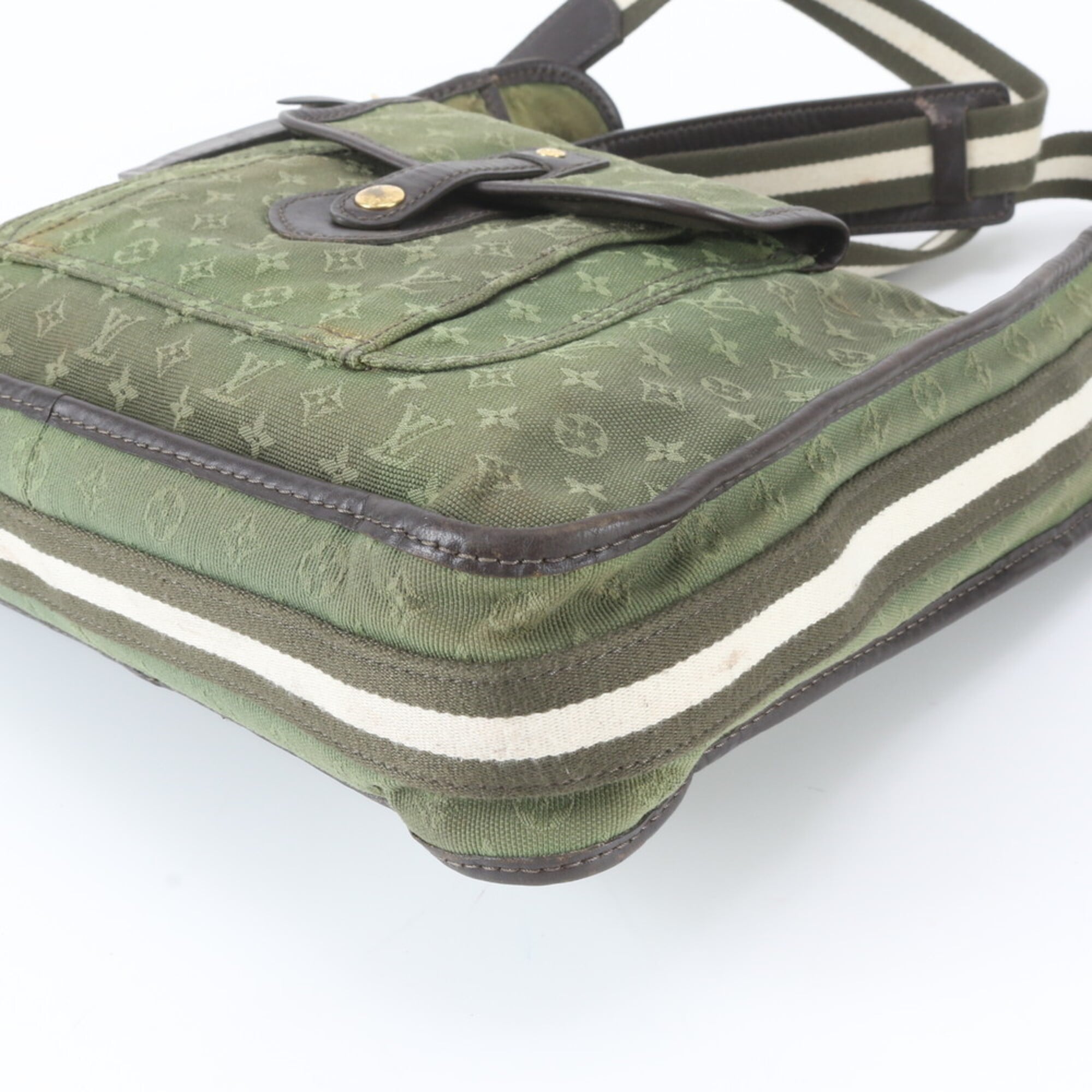 Louis Vuitton Tst Khaki Leather Canvas Shoulder Bag (Pre-Owned)