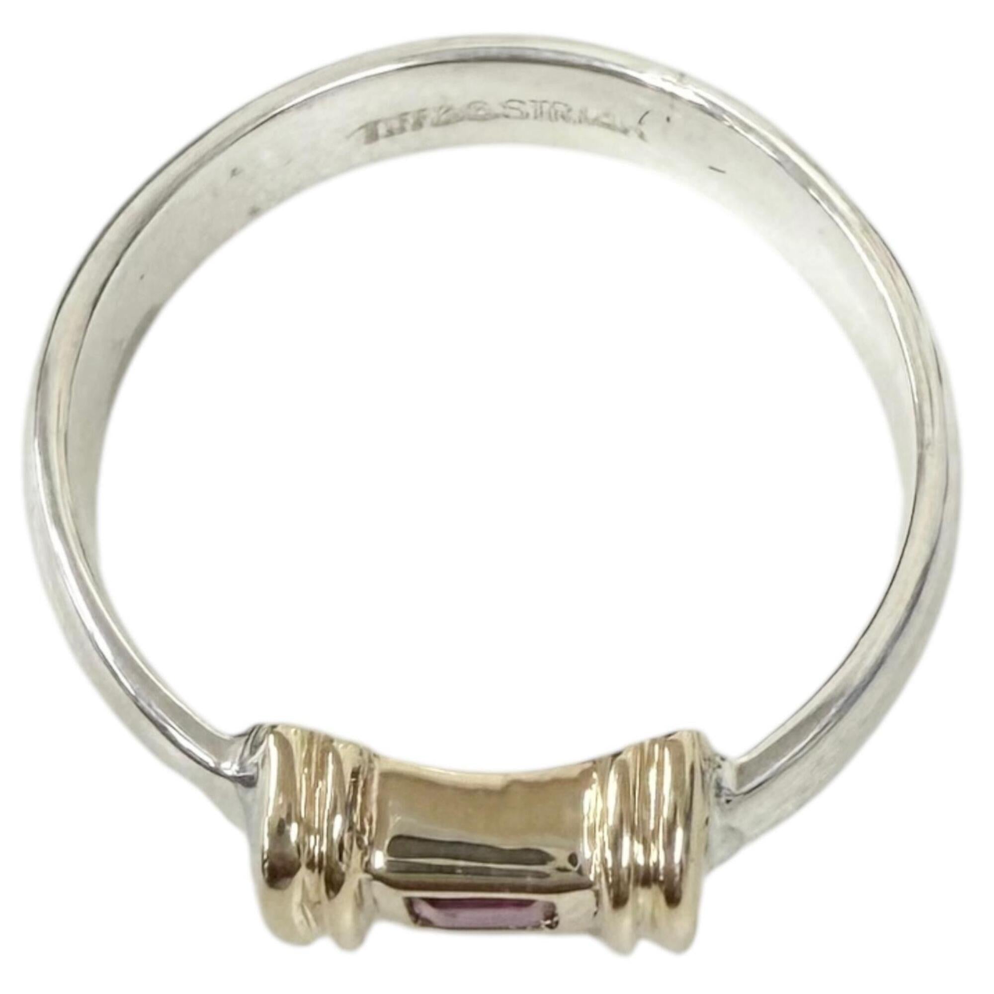 Tiffany Gold Silver Silver 925 Band Ring (Pre-Owned)