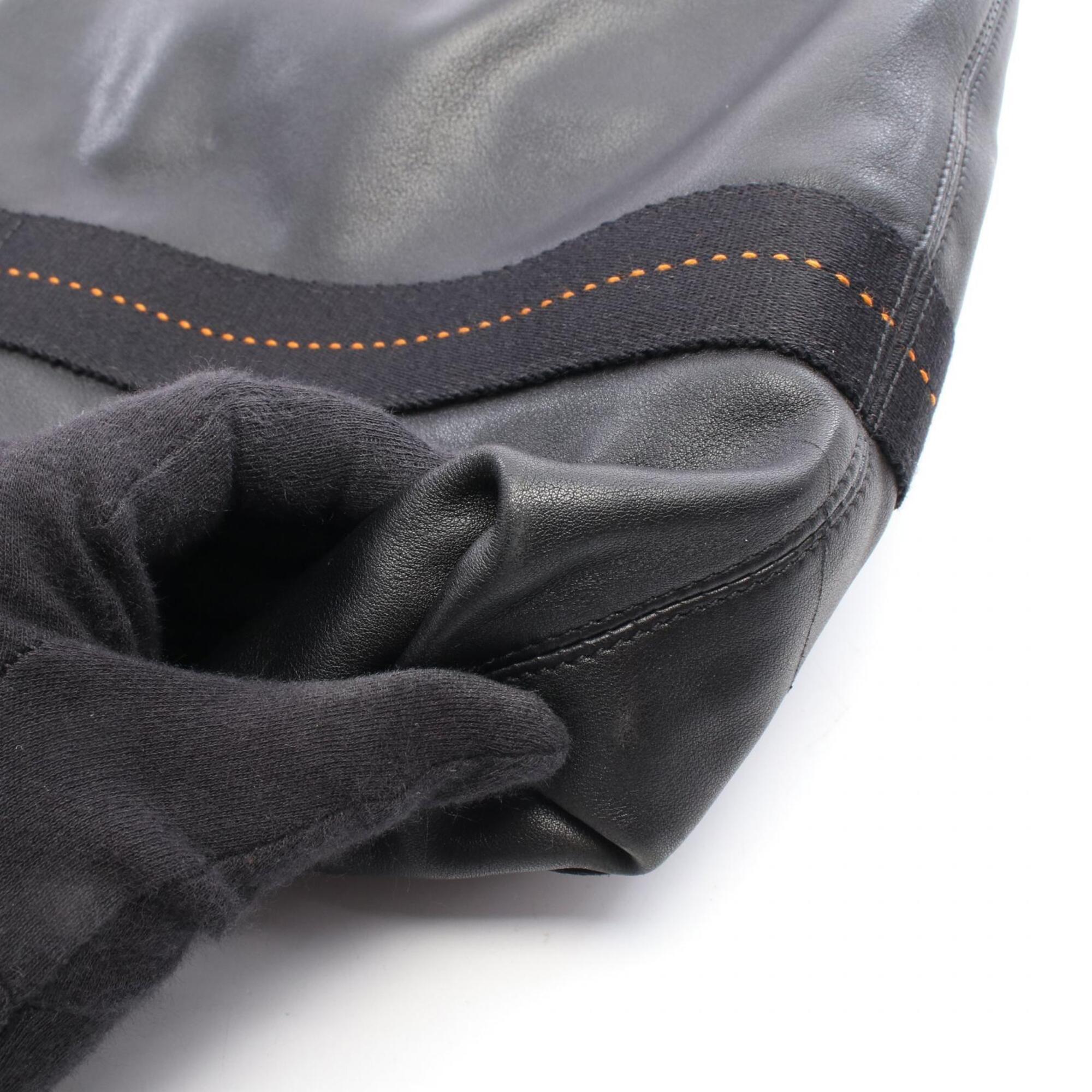 Hermes Black Veau Derma Handbag (Pre-Owned)