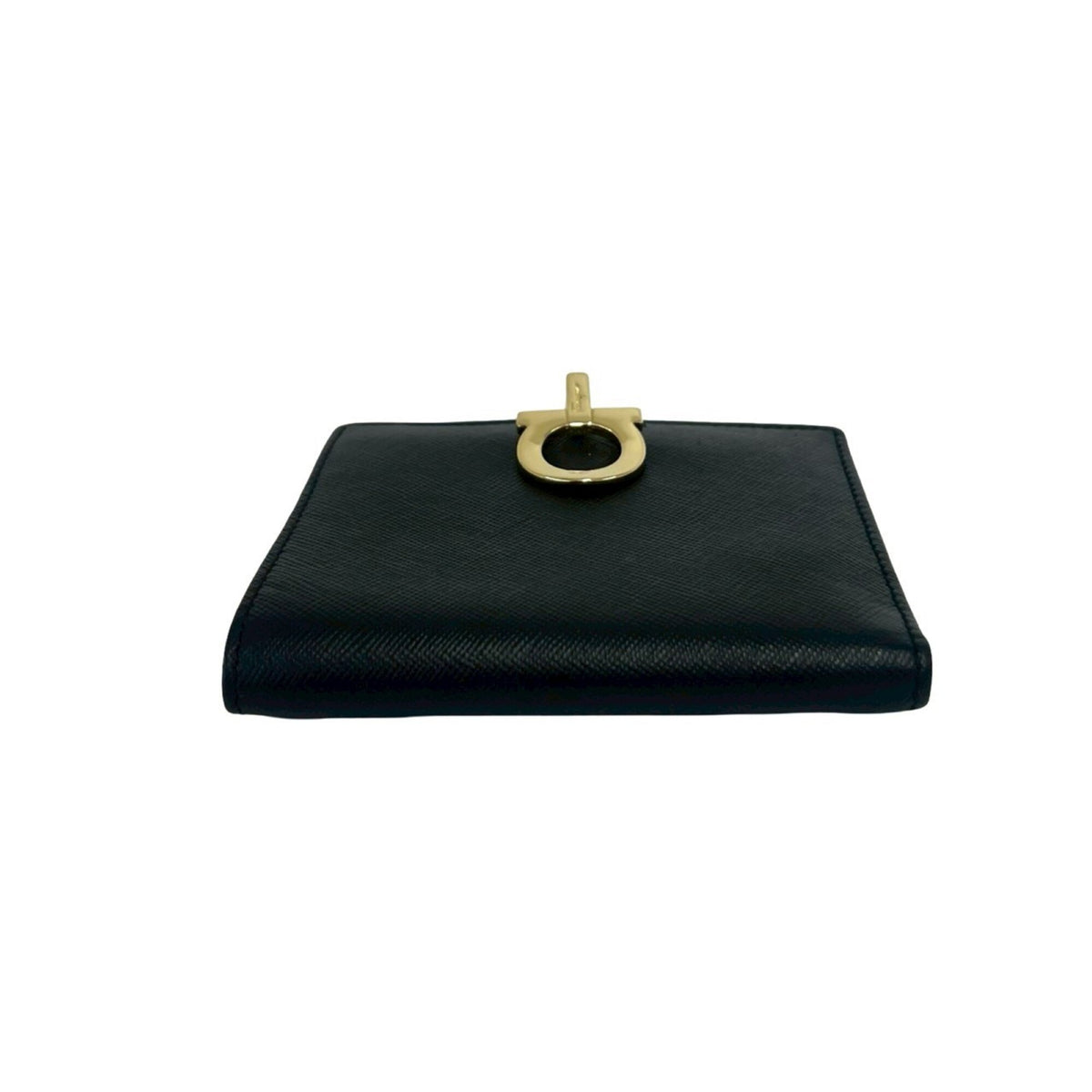 Salvatore Ferragamo Black Leather Wallet (Bi-Fold) (Pre-Owned)