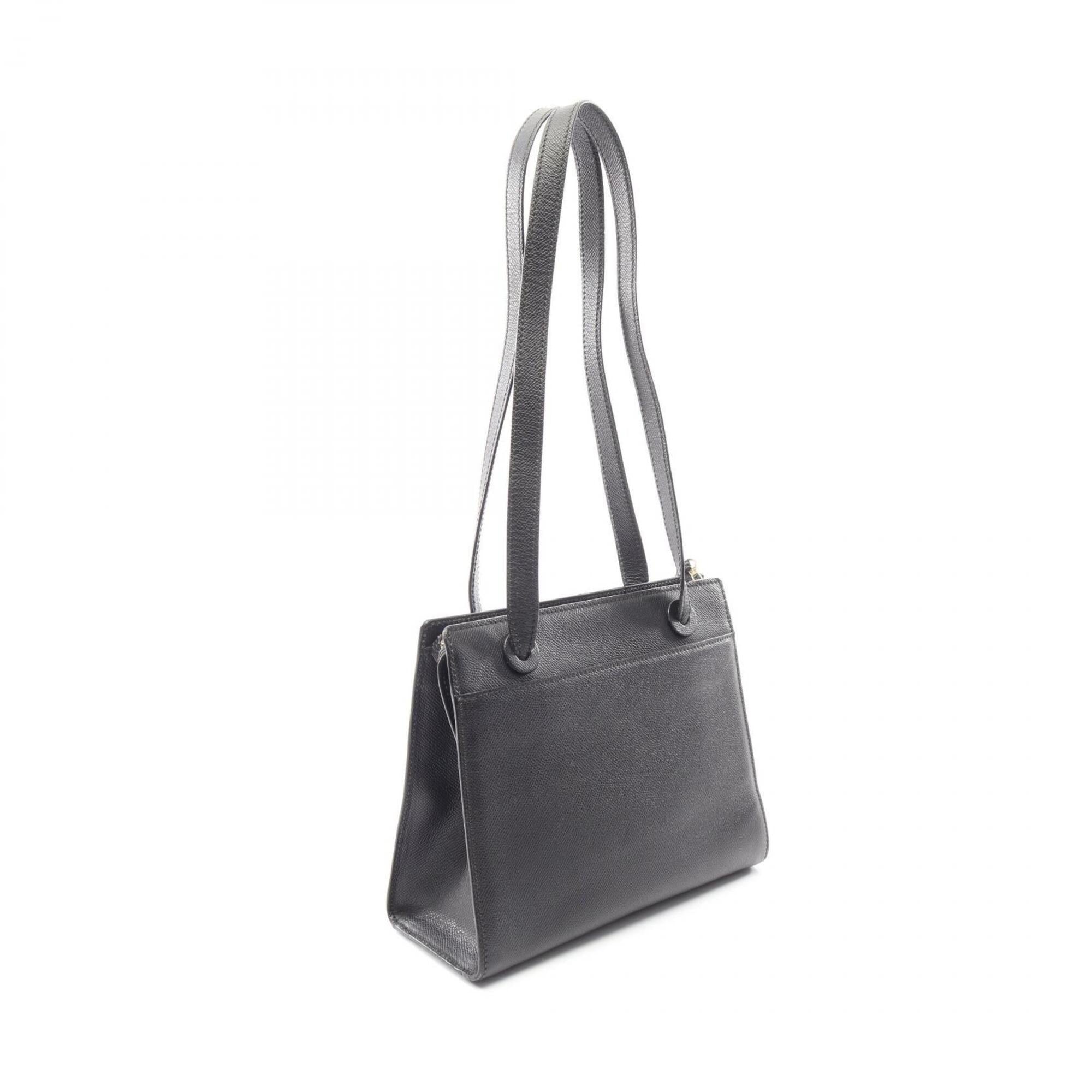 Chanel Black Grained Calfskin Handbag Tote Bag (Pre-Owned)
