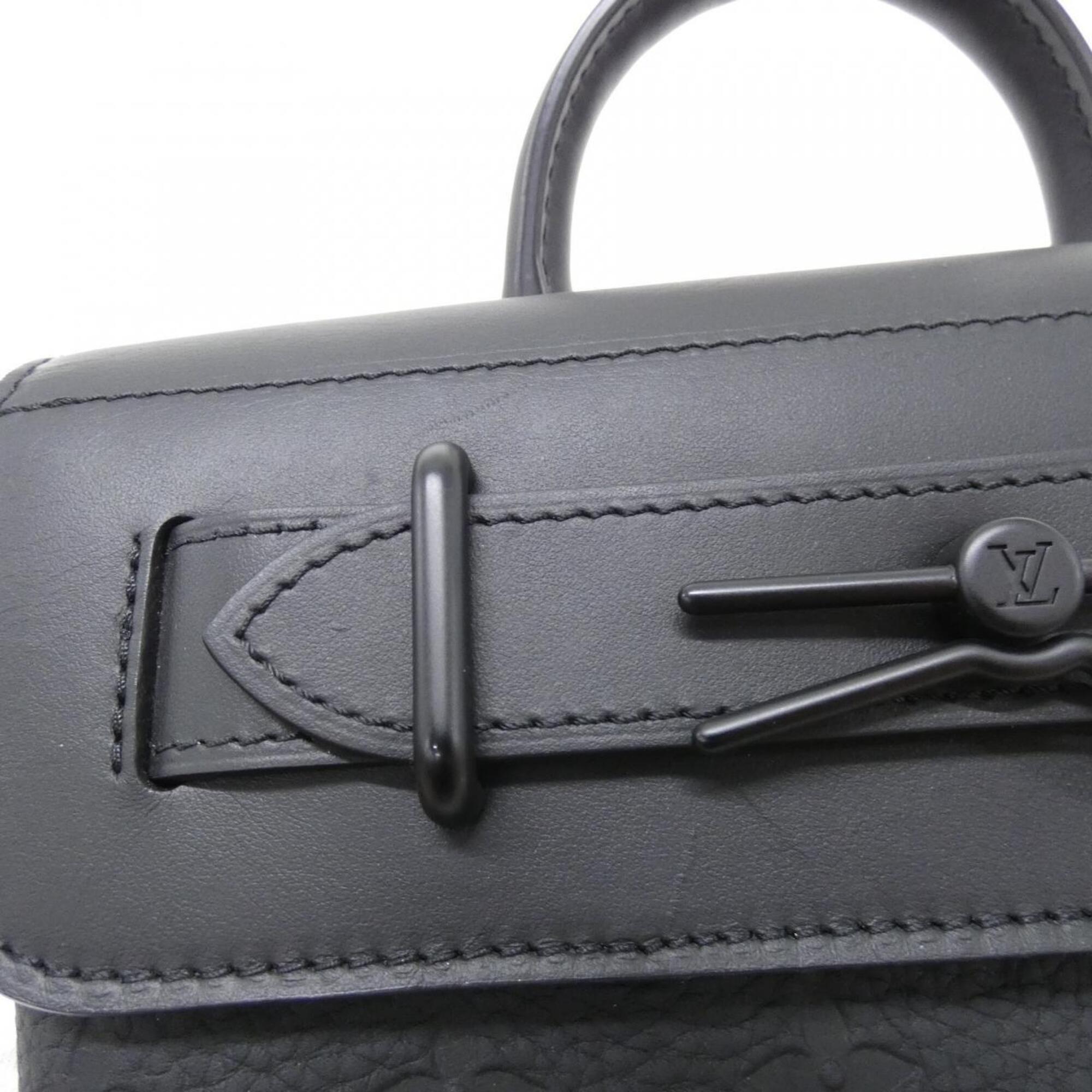 Louis Vuitton Black Leather Handbag (Pre-Owned)