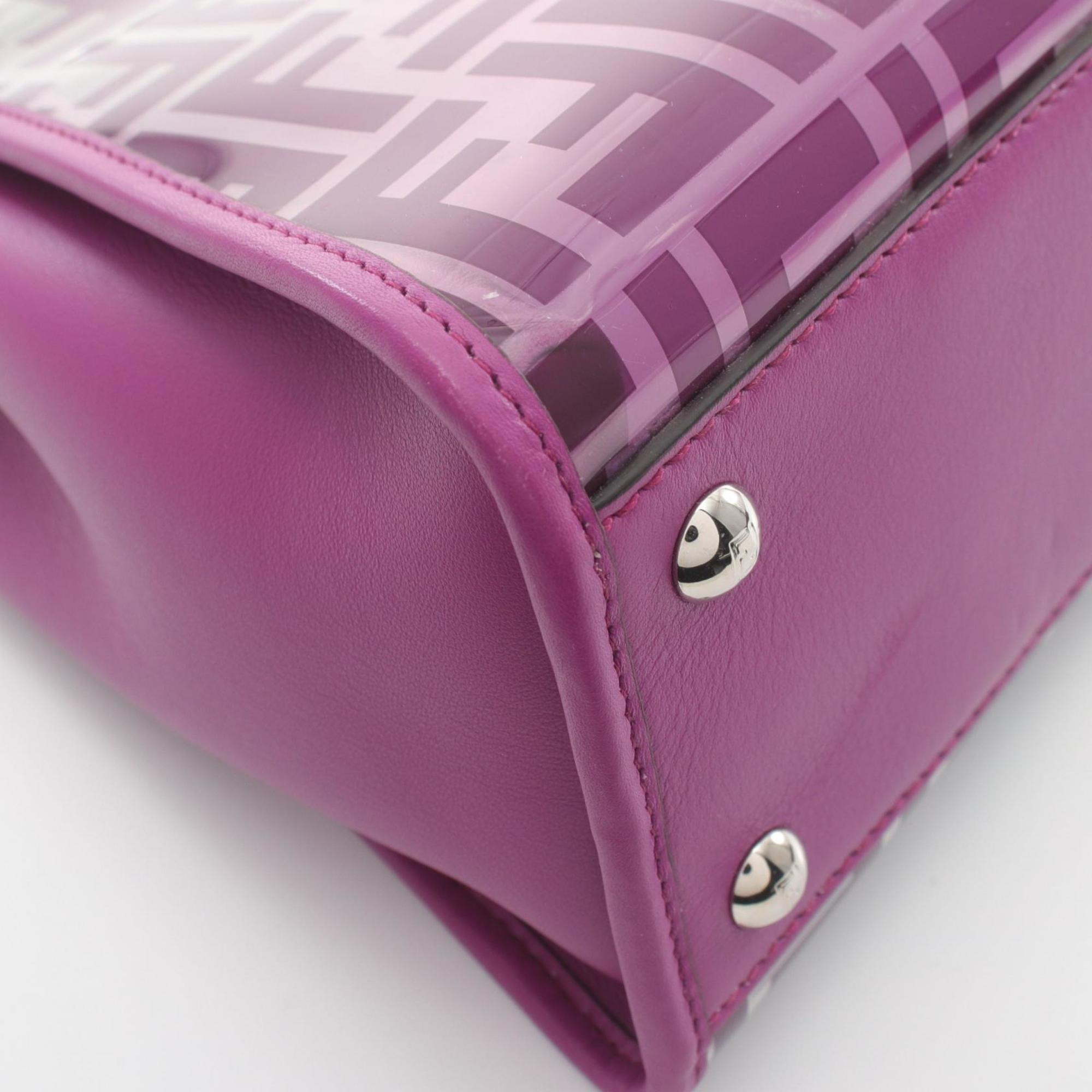 Fendi Purple Vinyl Leather Handbag (Pre-Owned)