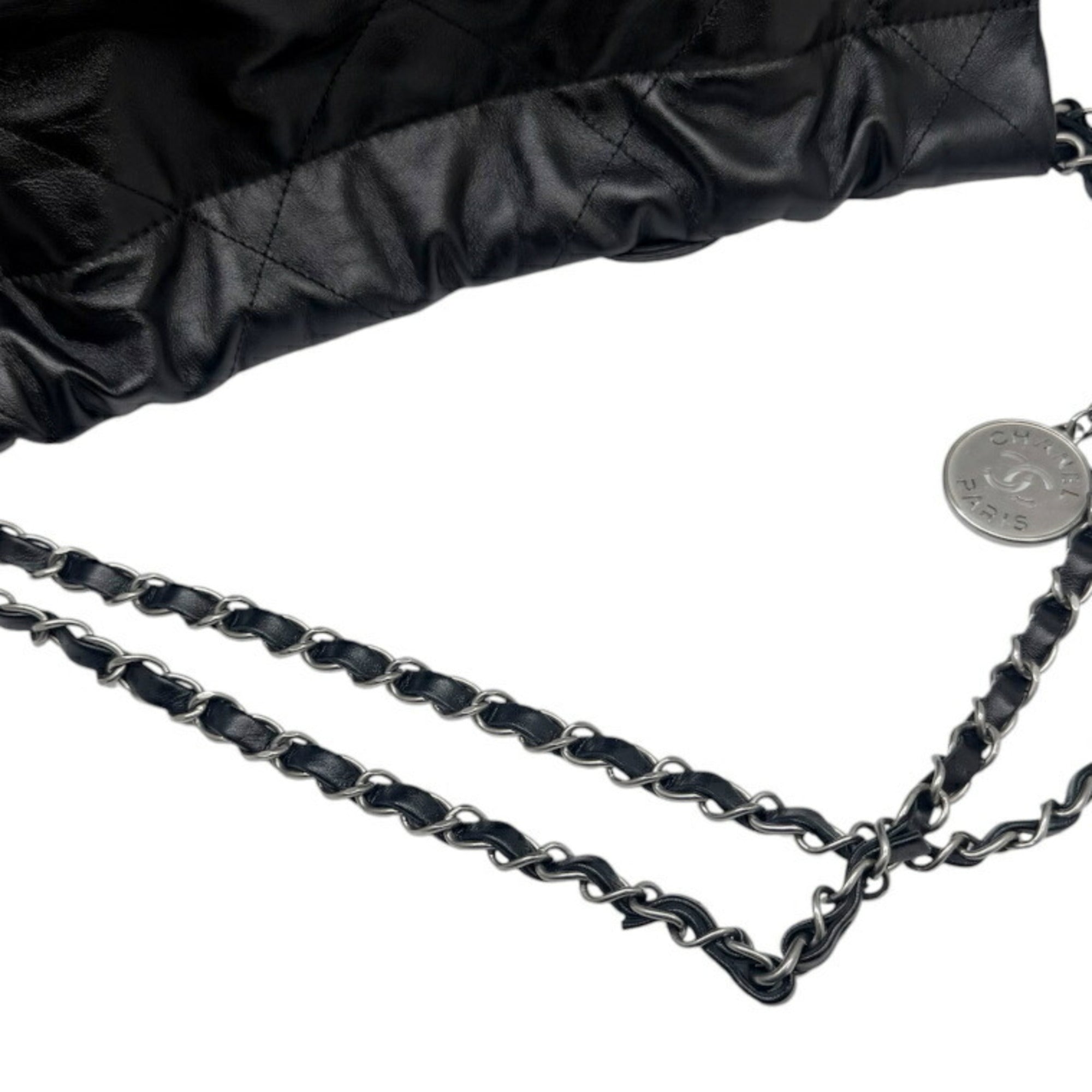 Chanel Black Leather Handbag (Pre-Owned)
