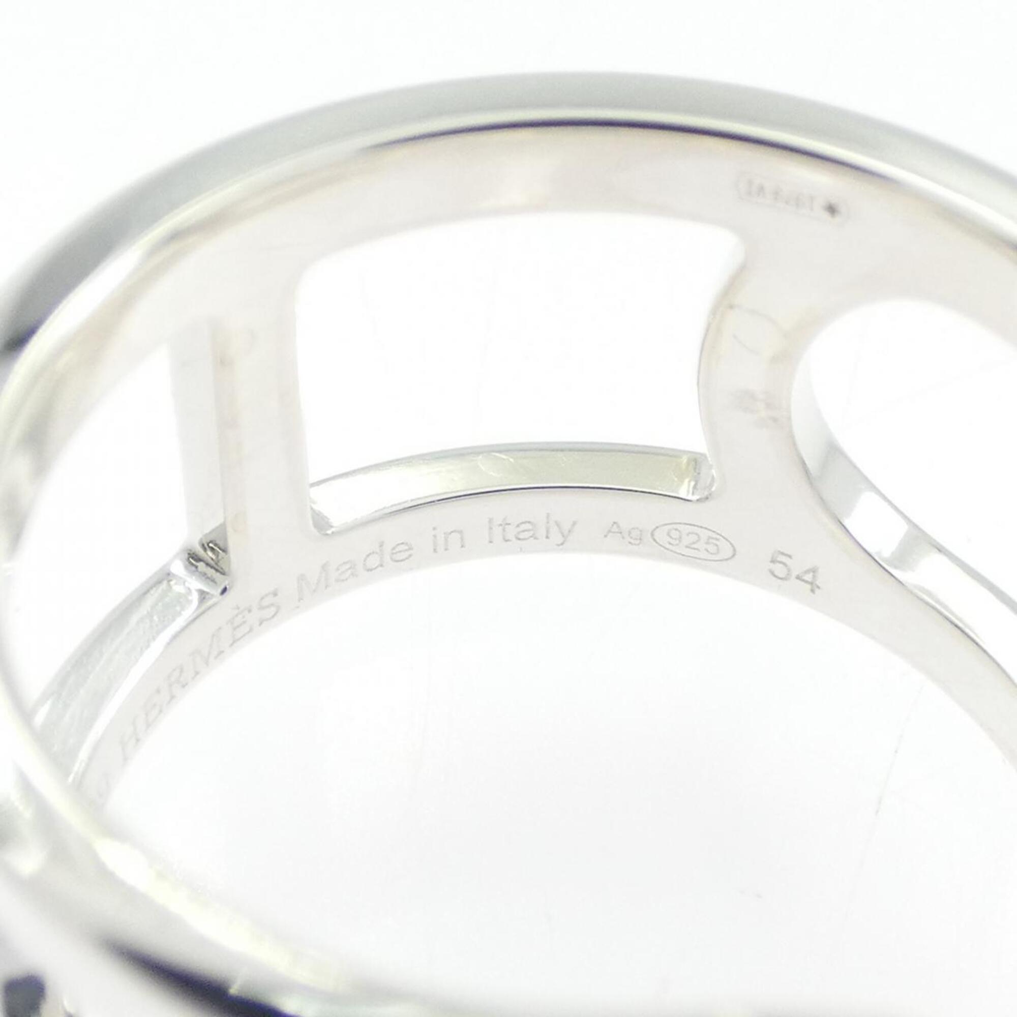 Hermes Silver 925 Band Ring (Pre-Owned)