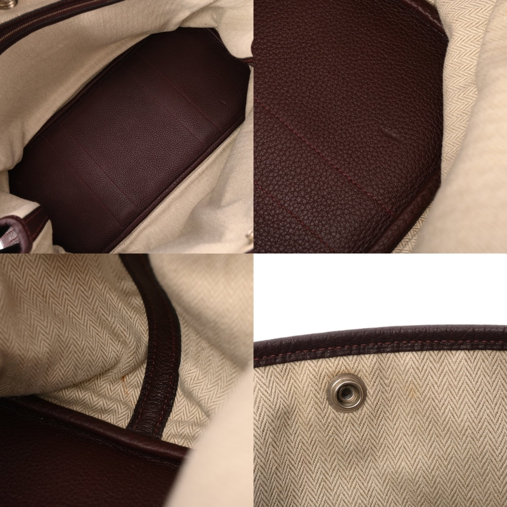 Hermes Garden Rouge H Negonda Leather Handbag (Pre-Owned)
