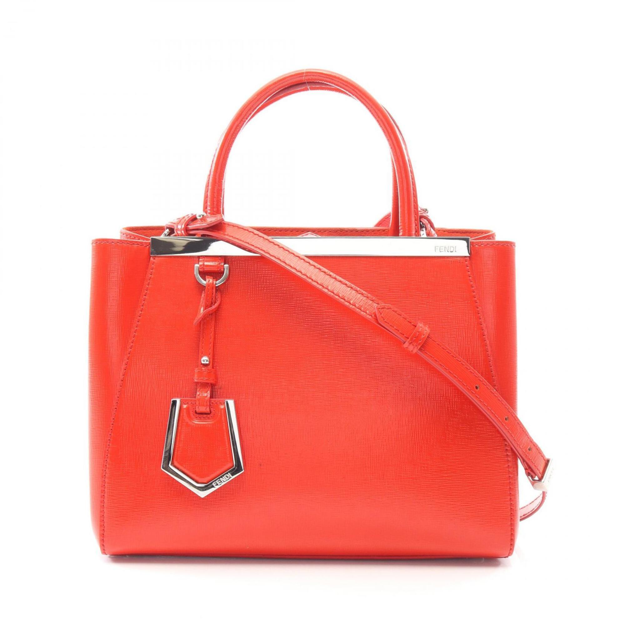 Fendi Red Color Patent Leather Handbag (Pre-Owned)