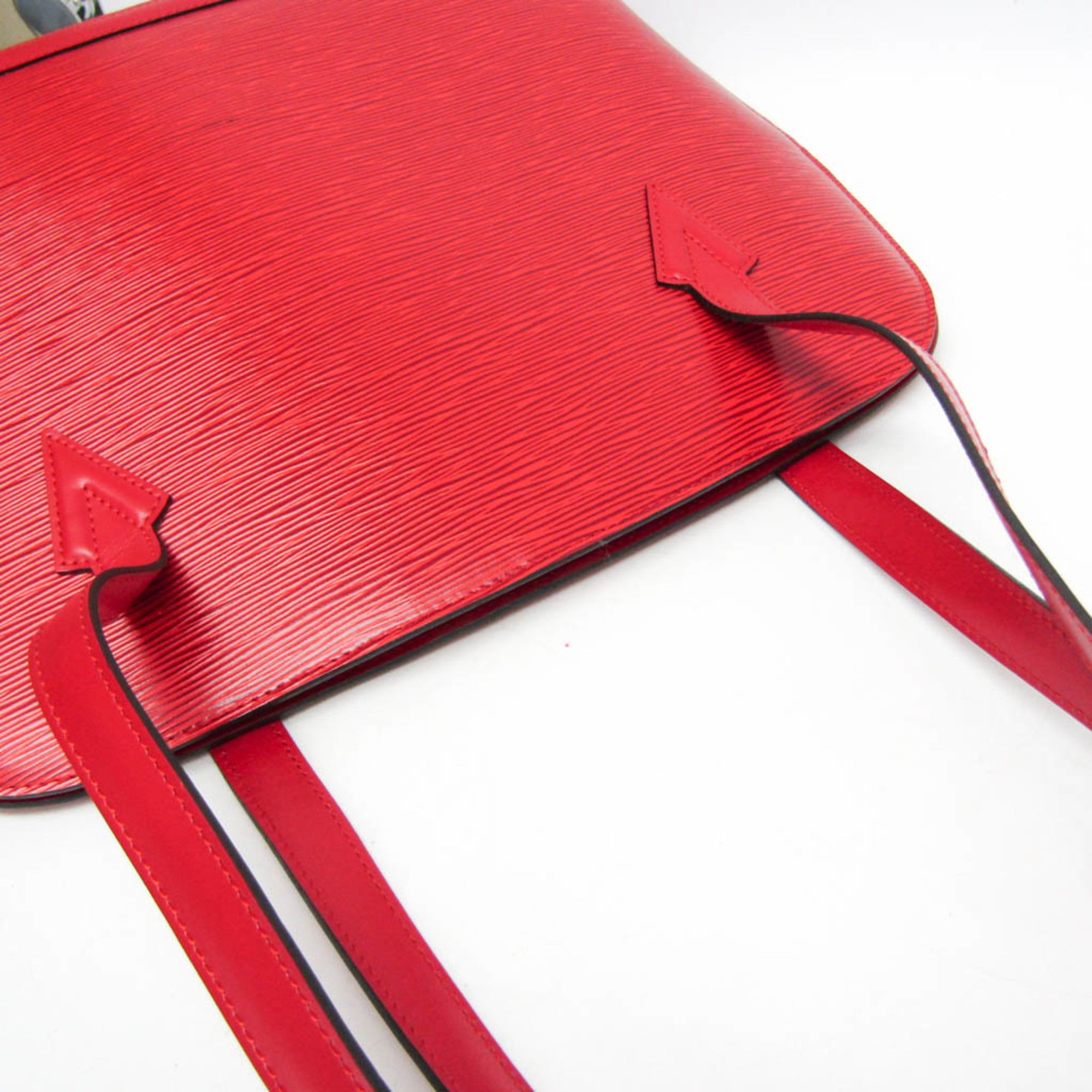 Louis Vuitton Lussac Handbag Epi Leather Red Leather Shoulder Bag Bag (Pre-Owned)