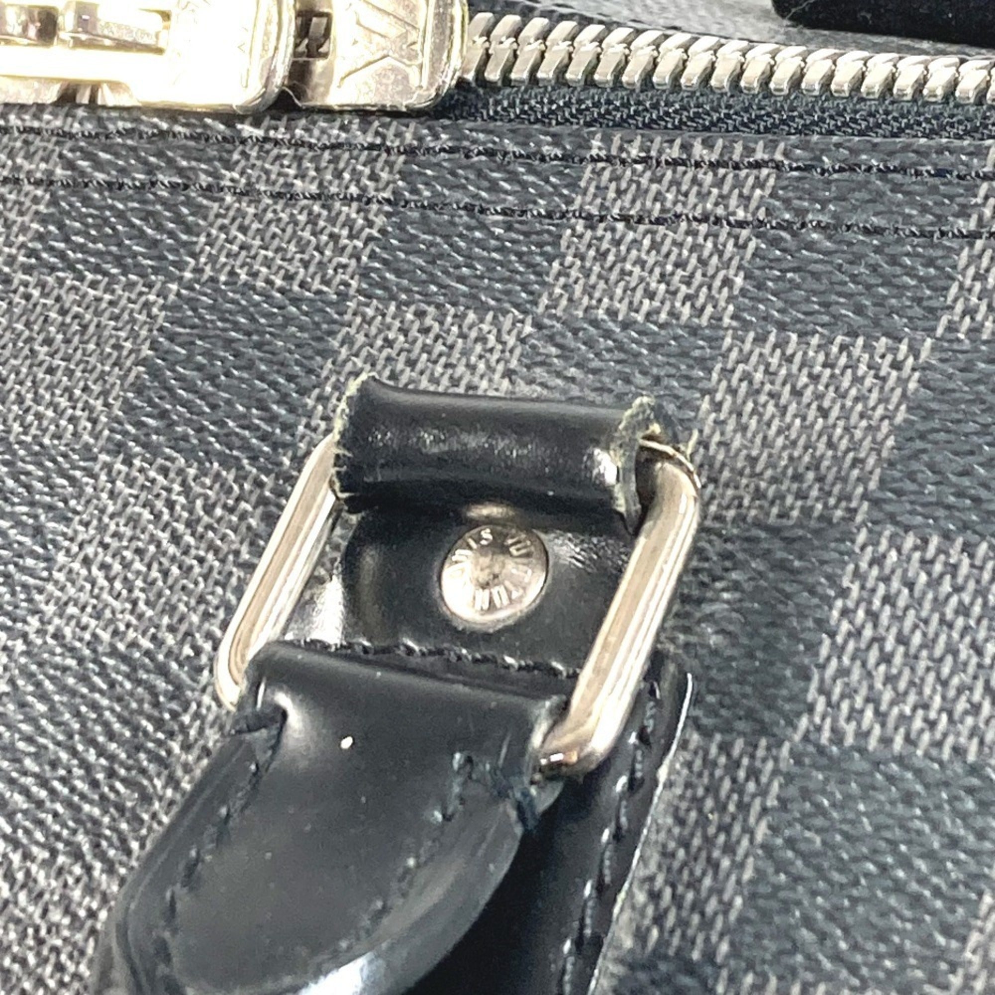 Louis Vuitton Black Damier Graphite Boston Bag Handbag (Pre-Owned)